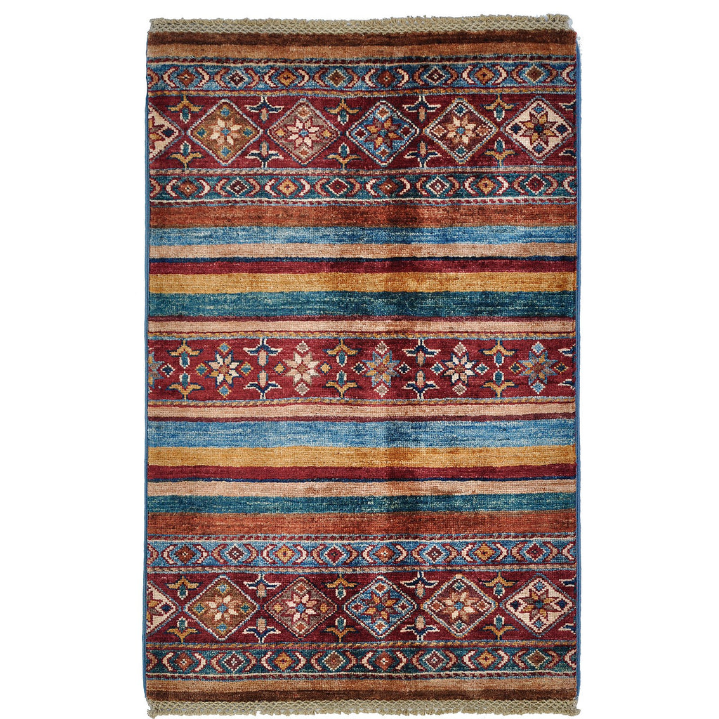 Handknuten afghansk matta Kandahar 95x62 cm i flera färger