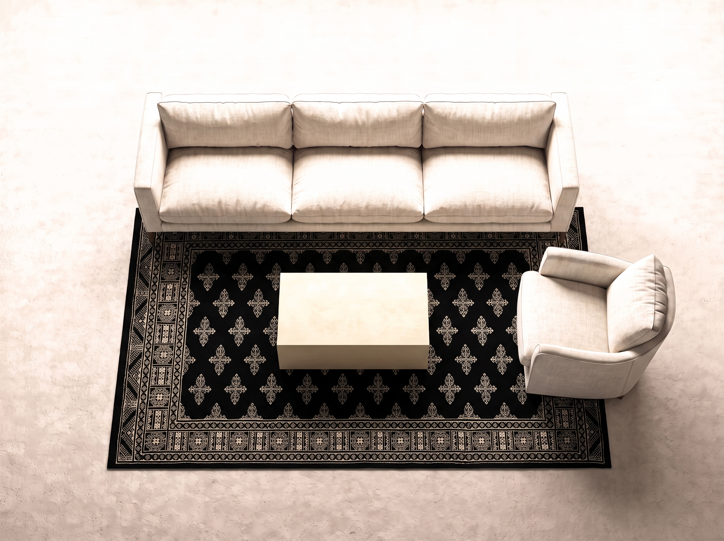 Karachi 202x138 cm i vardagsrum
