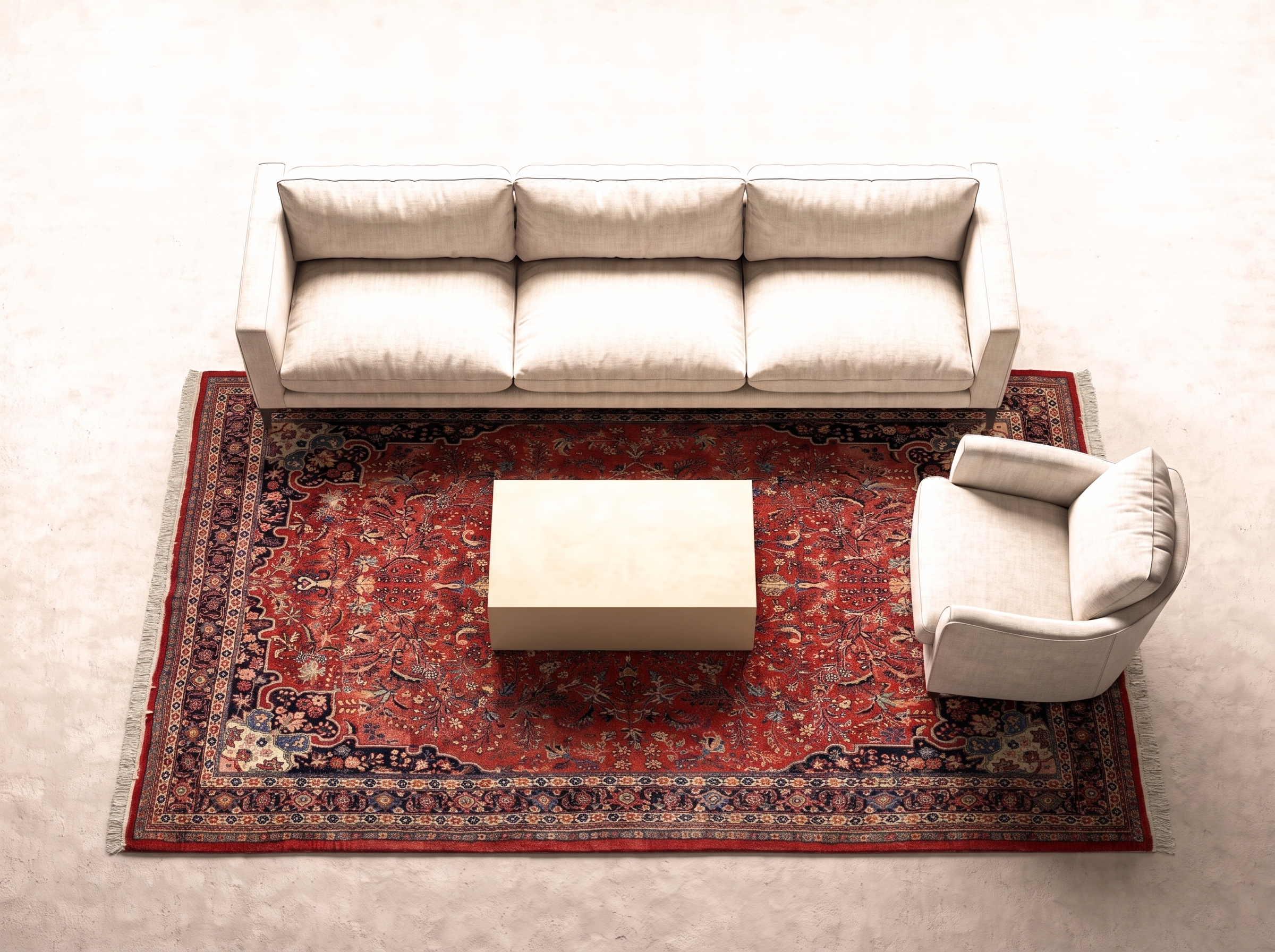 Bidjar (Semiantik) 350x230 cm i vardagsrum