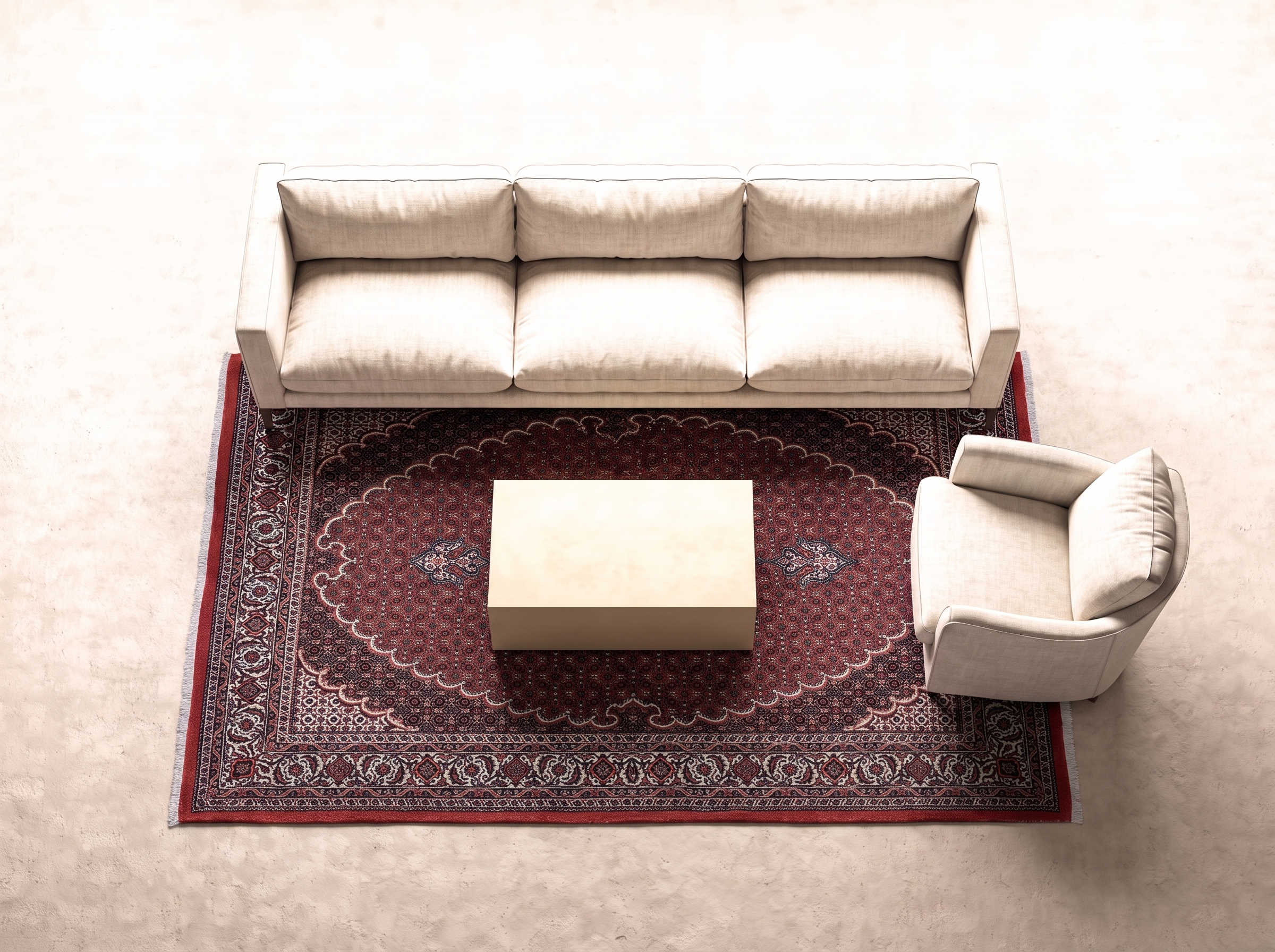 Bidjar 214x157 cm i vardagsrum
