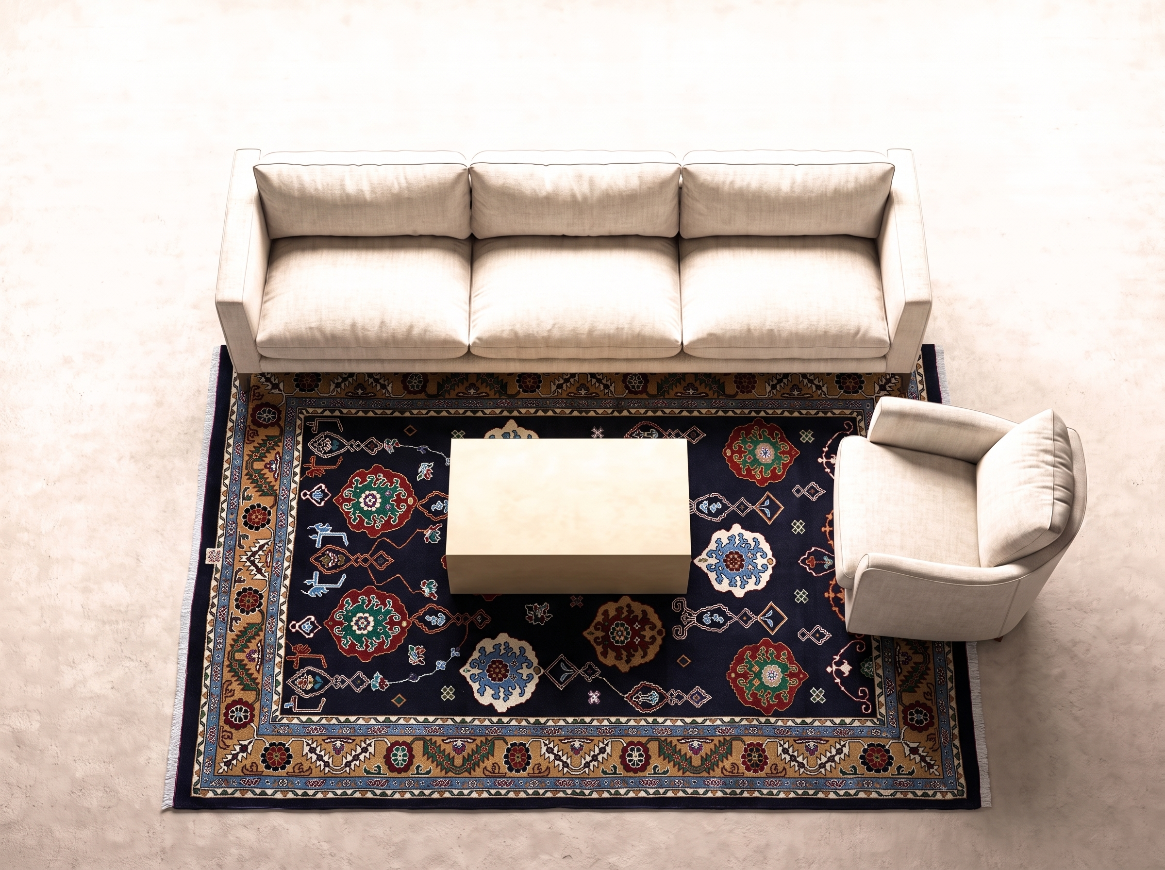 Bidjar 300x202 cm i vardagsrum