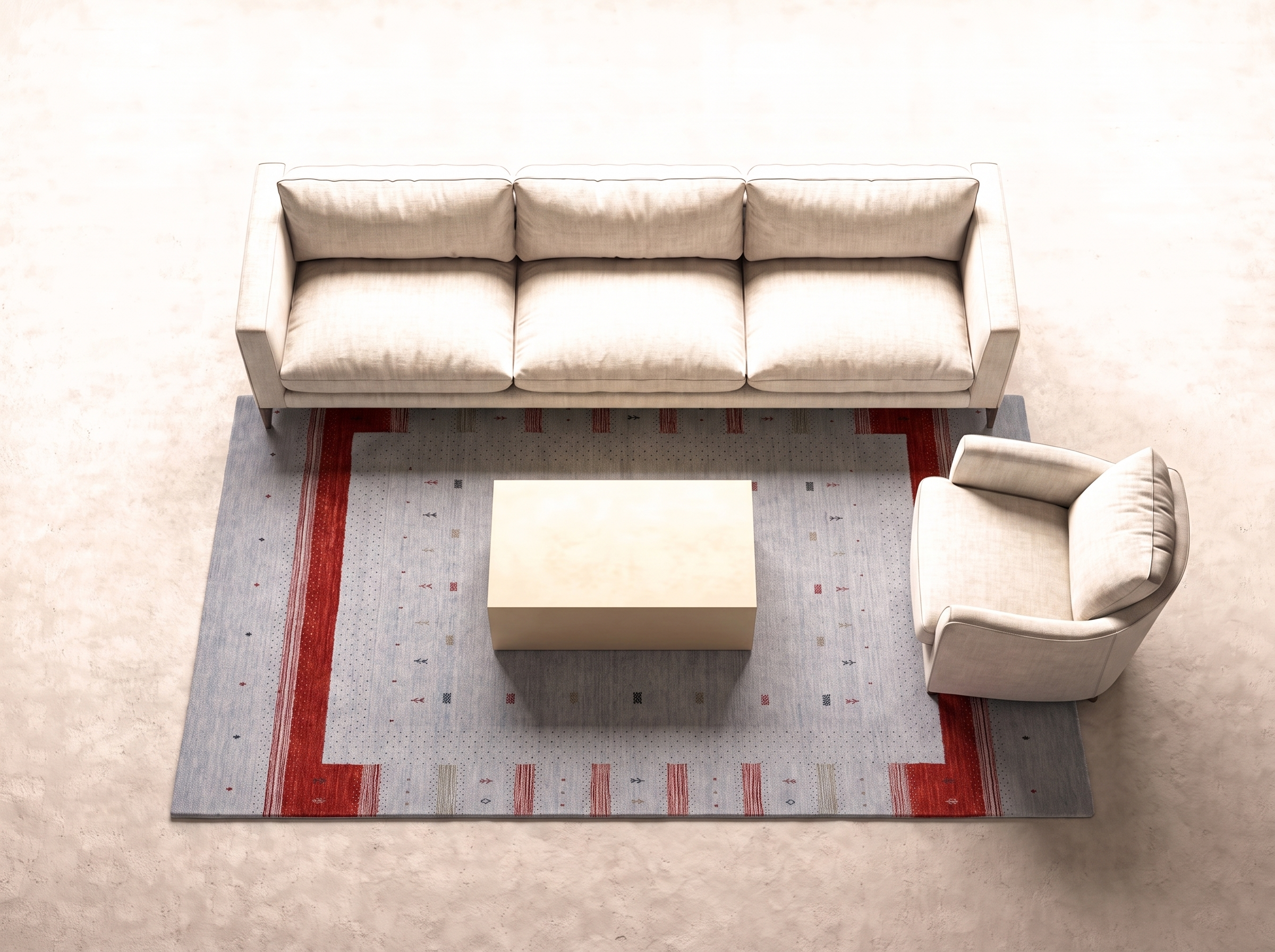 Indo Loribaft 245x170 cm i vardagsrum