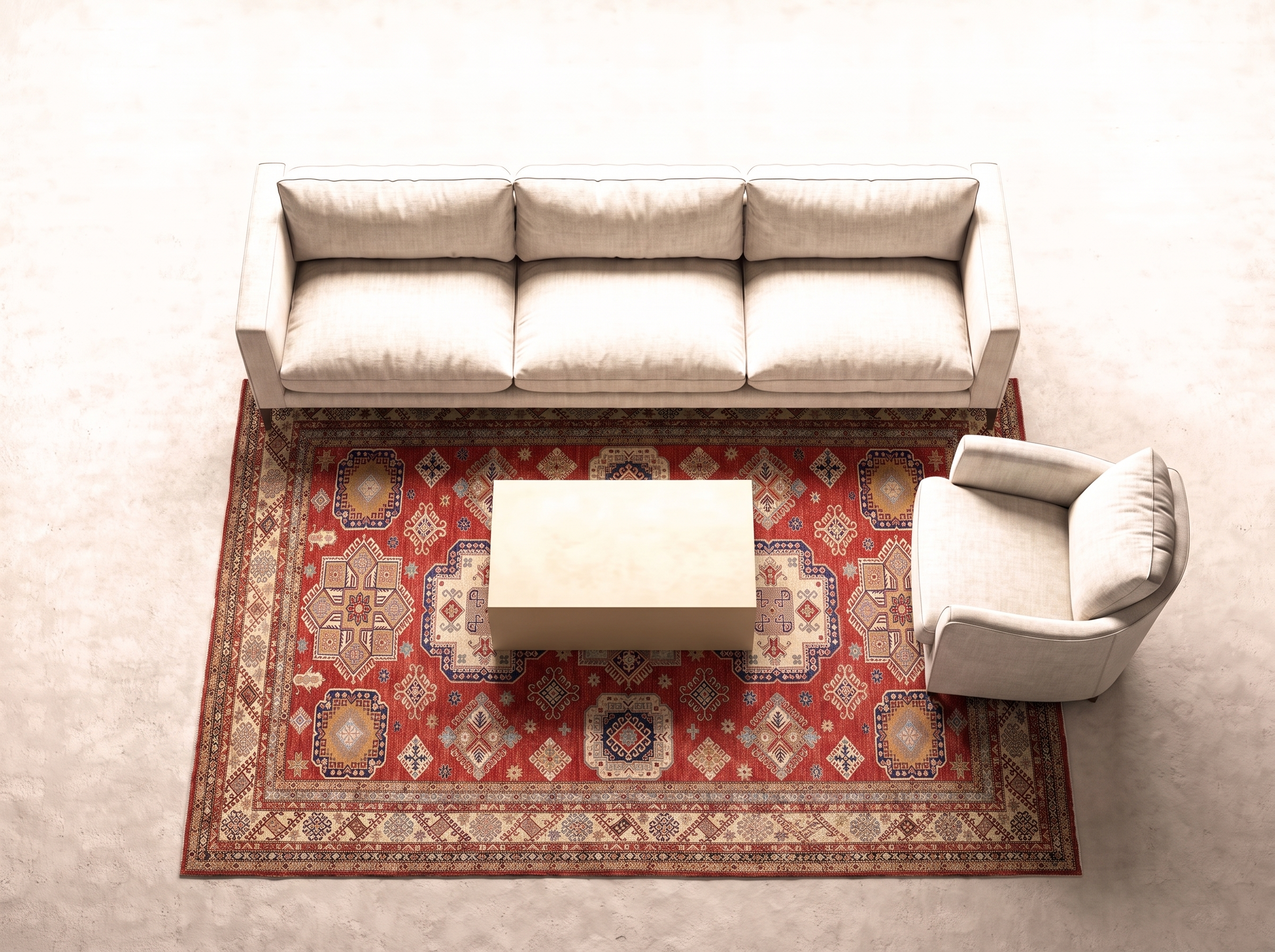 Kazak 467x316 cm i vardagsrum
