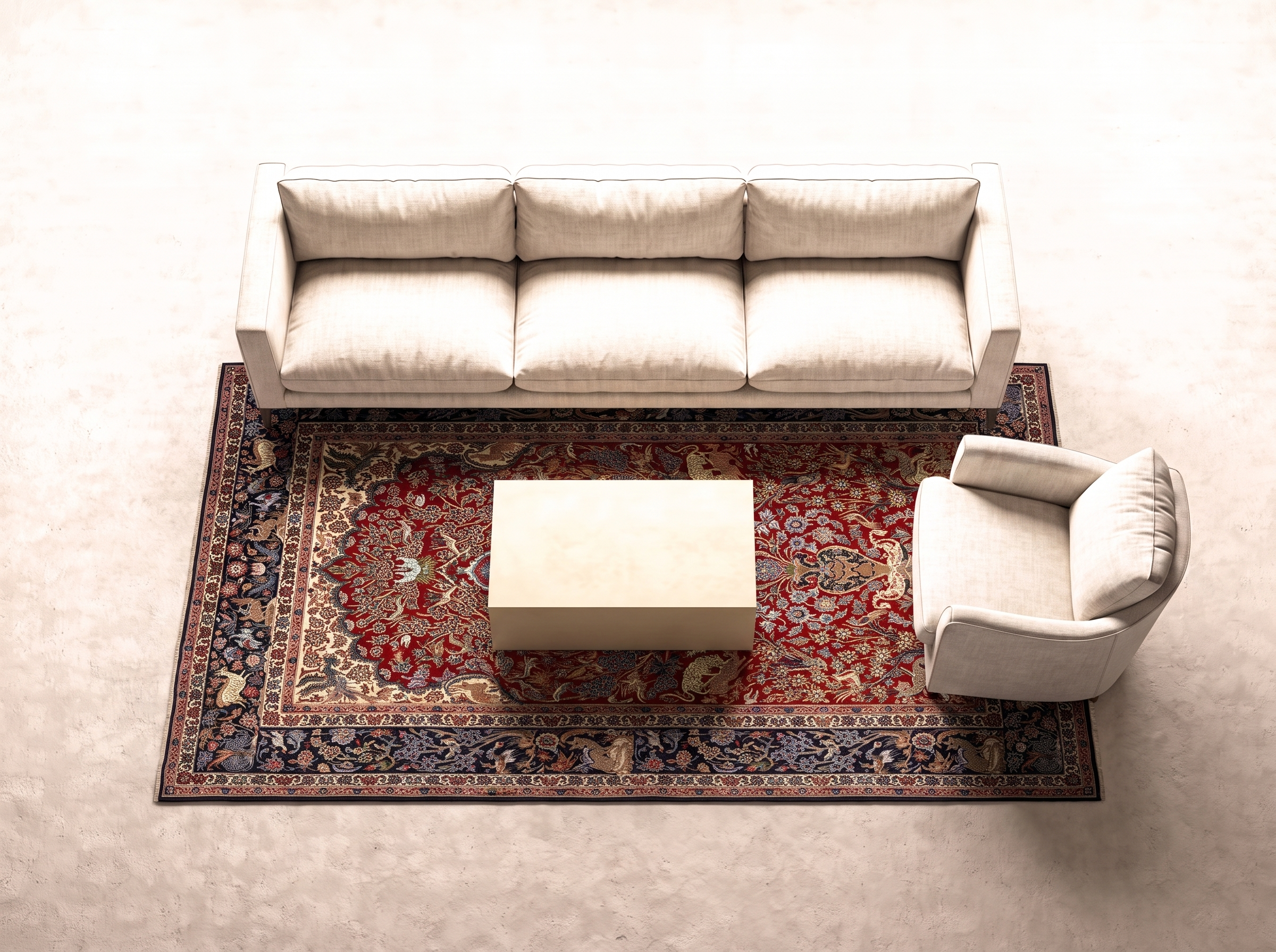 Esfahan 242x159 cm i vardagsrum