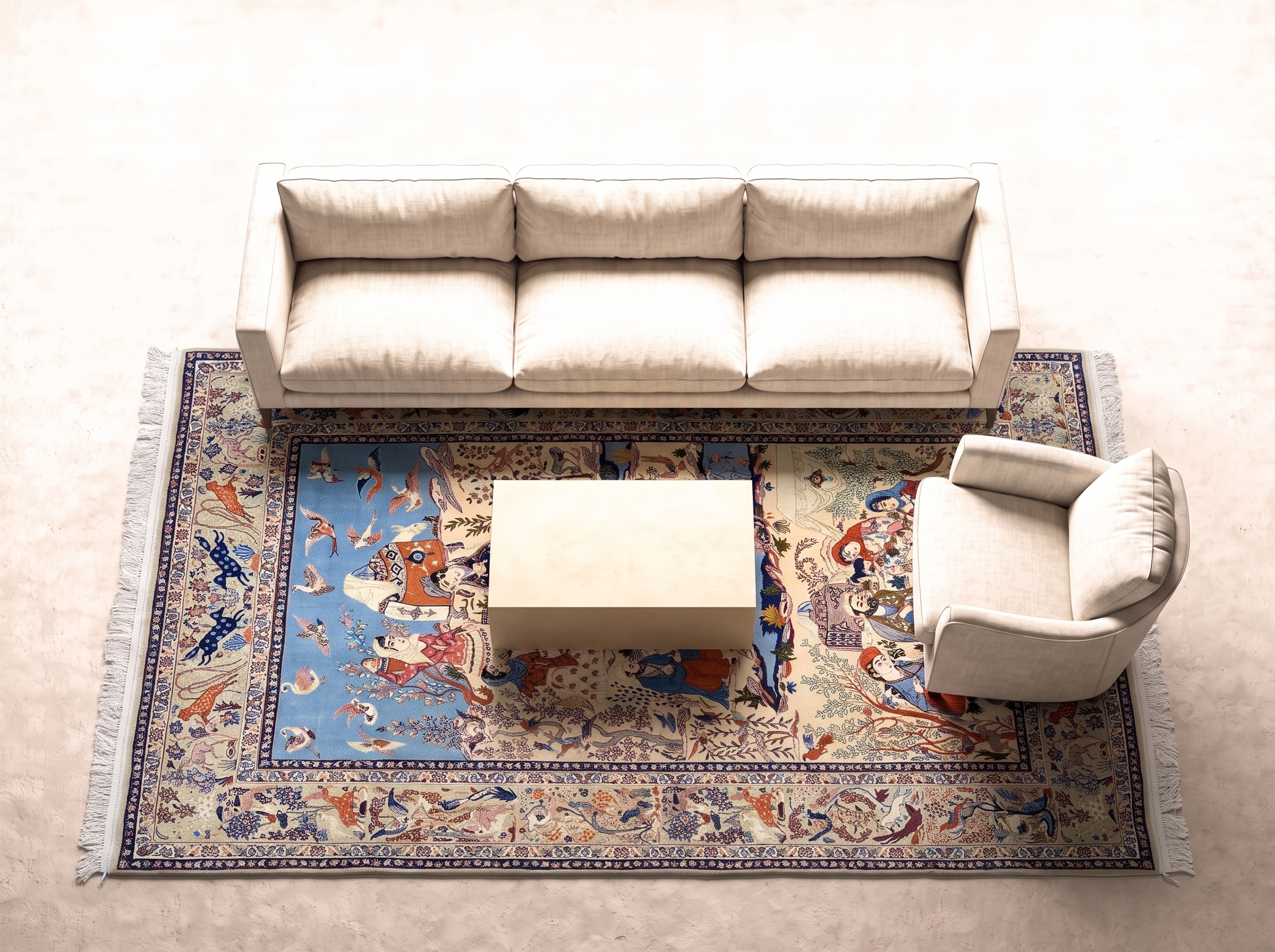 Esfahan 228x165 cm i vardagsrum