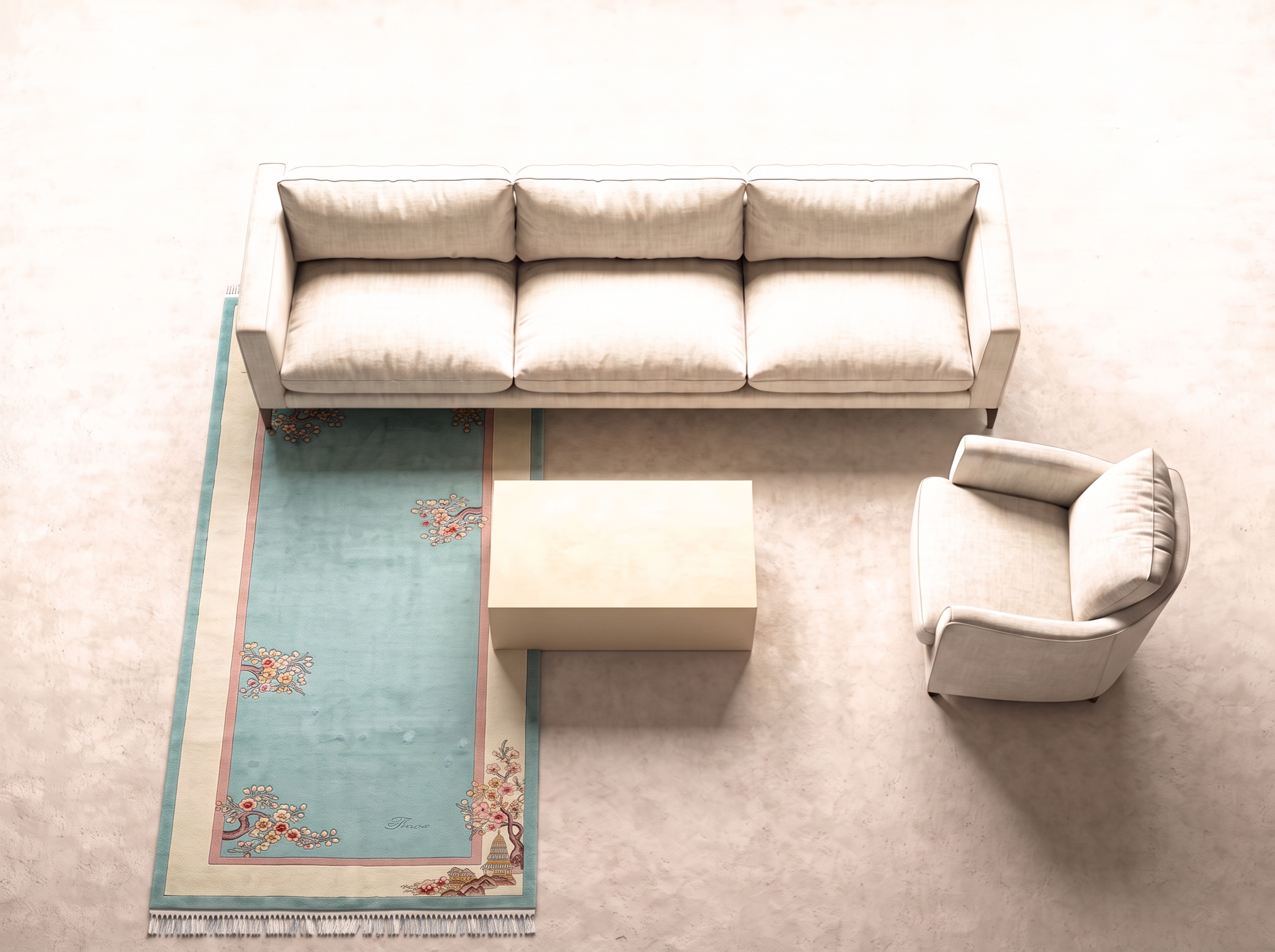 Kina 400x152 cm i vardagsrum