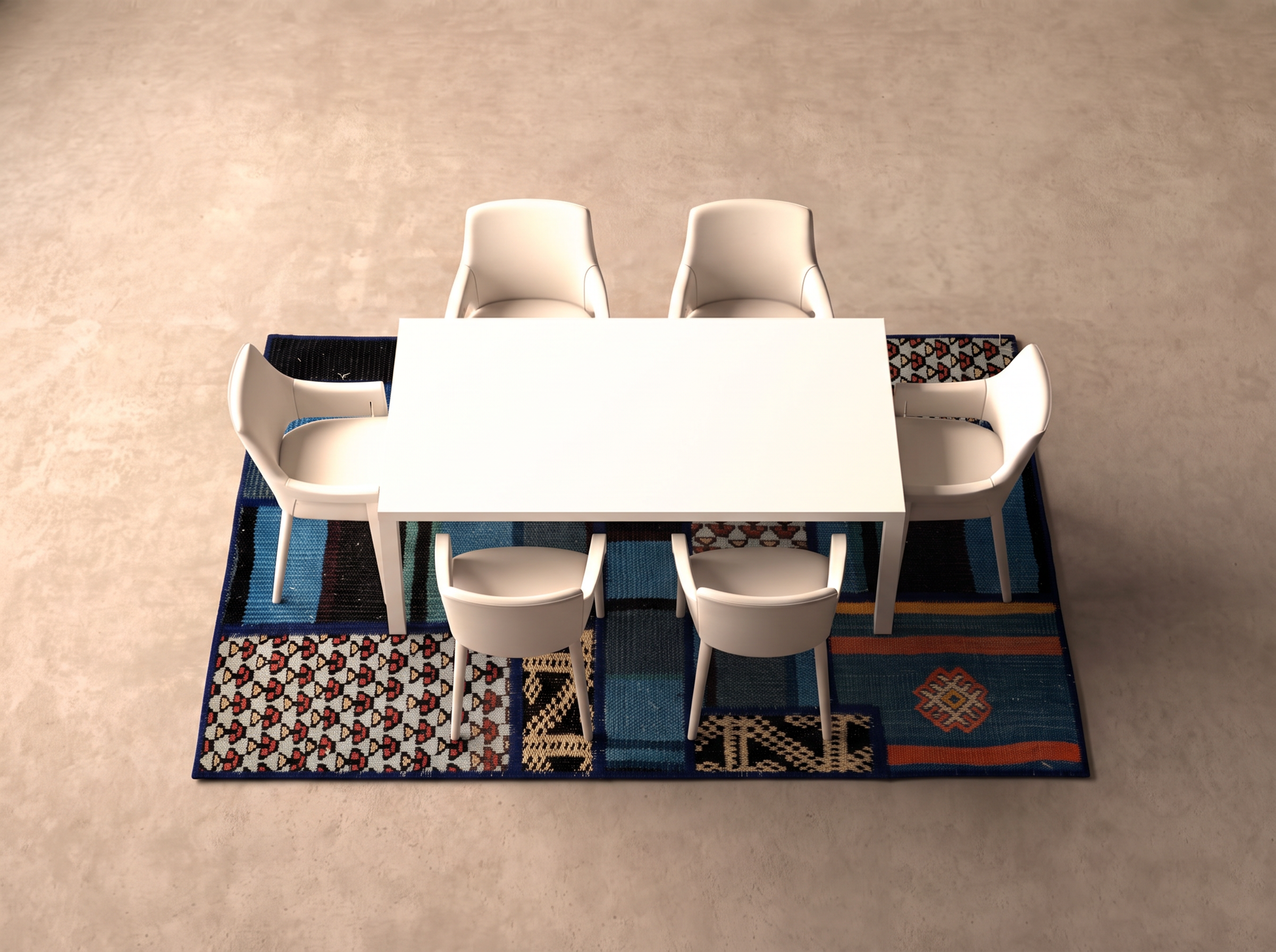 Patchwork Kelim 90x60 cm i matplatsen