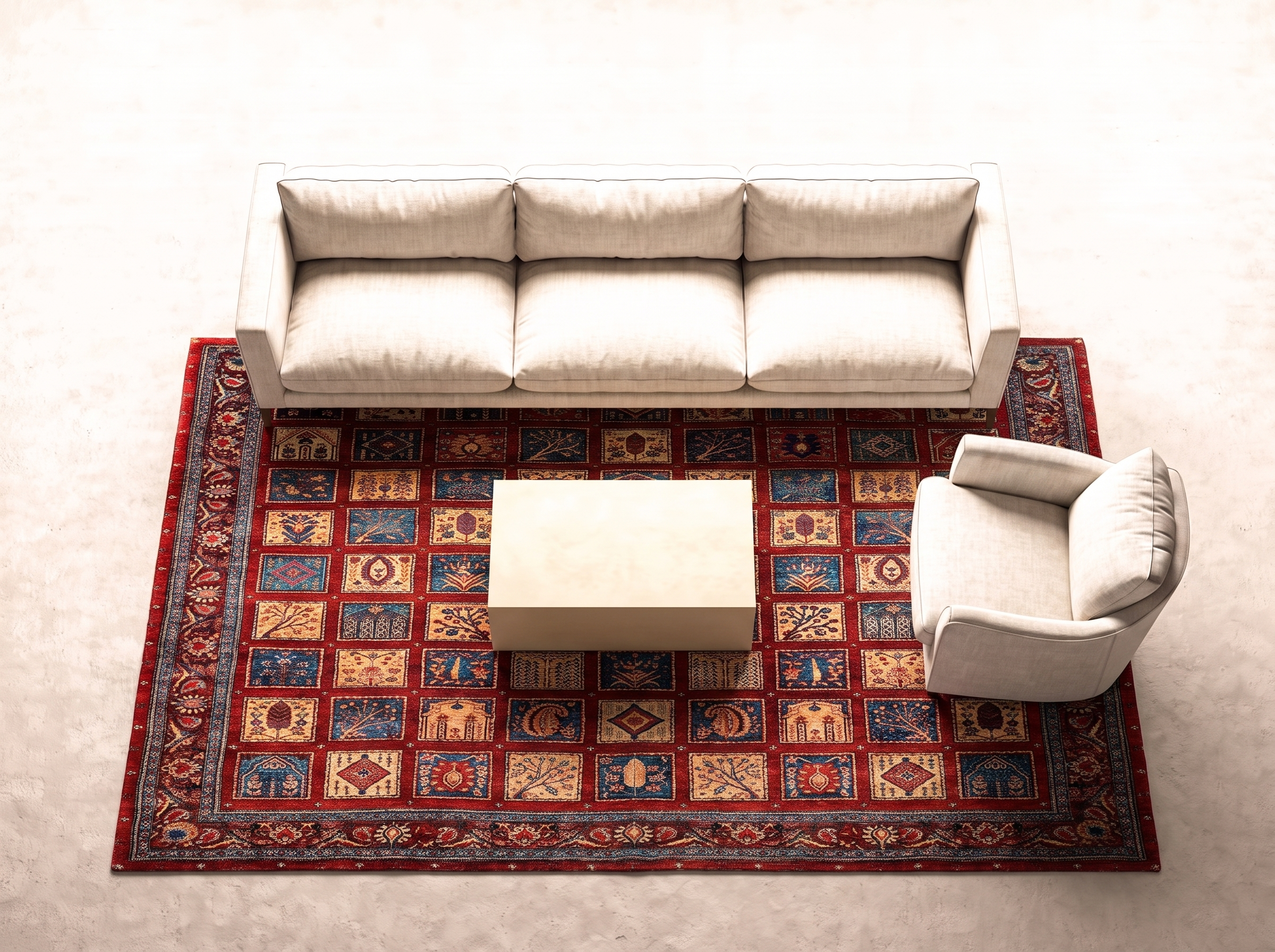 Loribaft 413x300 cm i vardagsrum