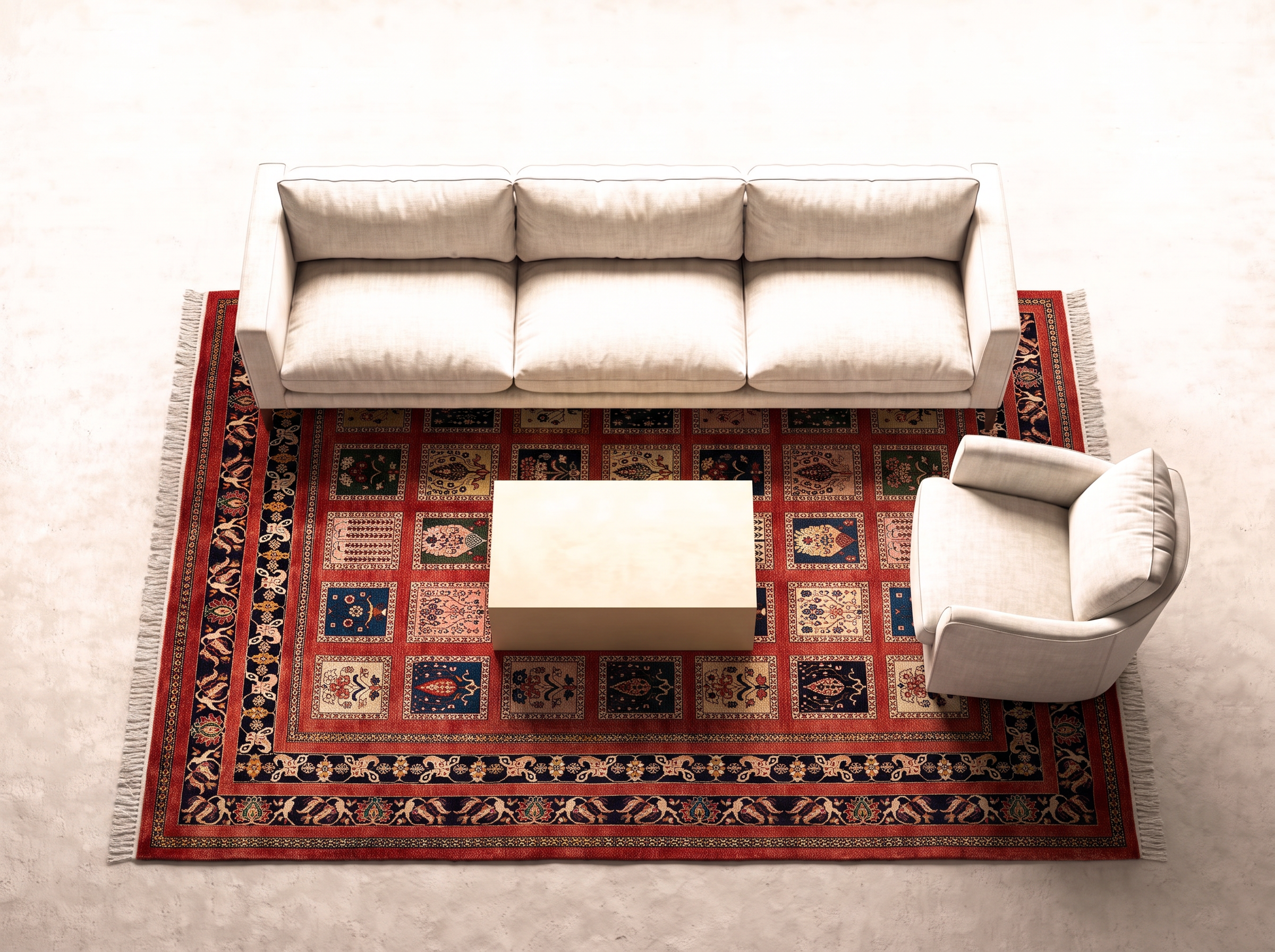 Loribaft 405x310 cm i vardagsrum