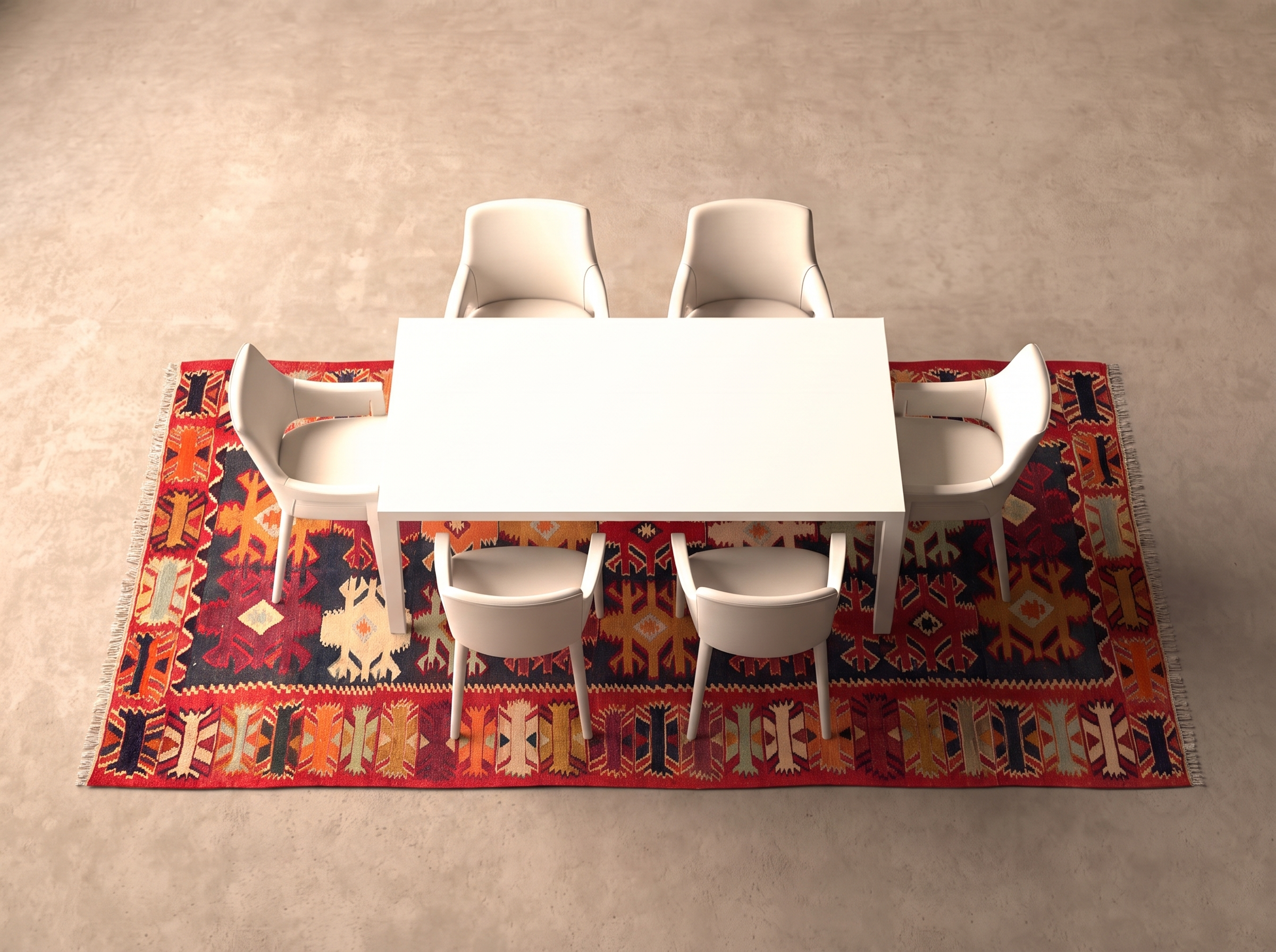 Kelim (old) 424x132 cm i matplatsen