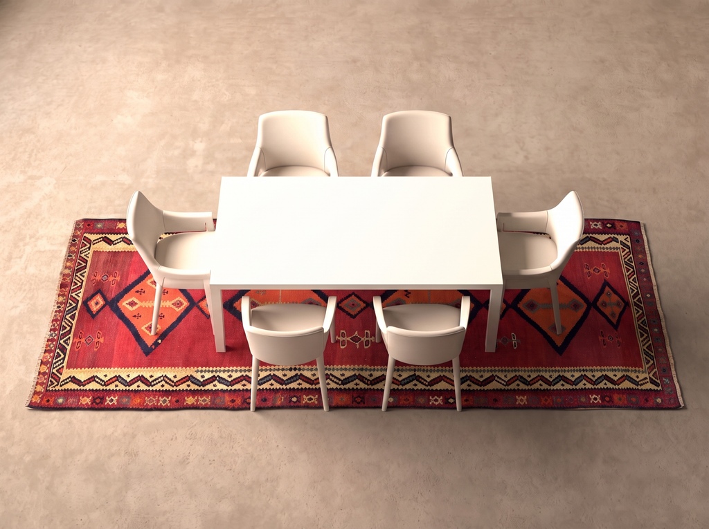Kelim (old) 430x150 cm i matplatsen