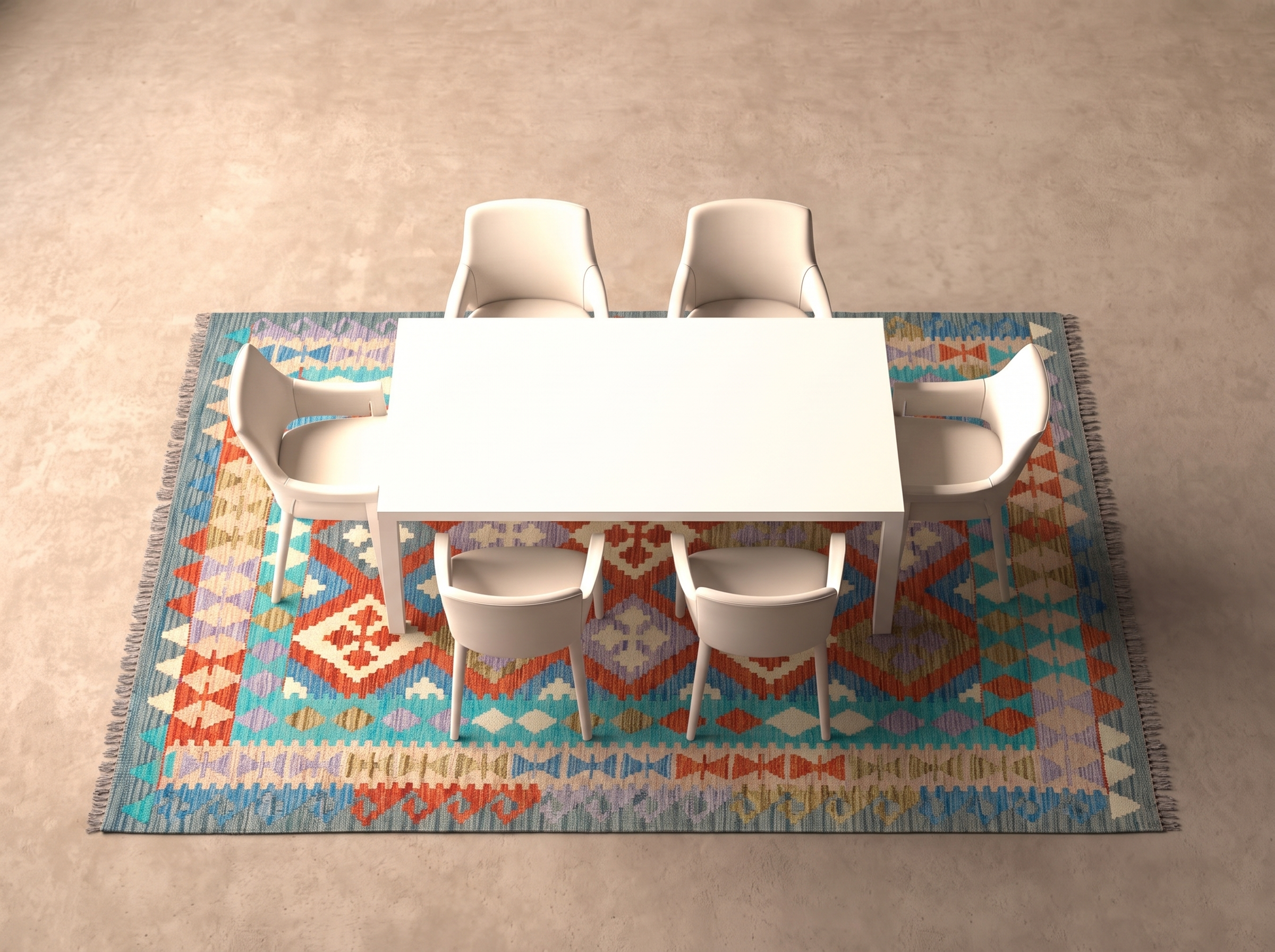 Kelim 205x152 cm i matplatsen