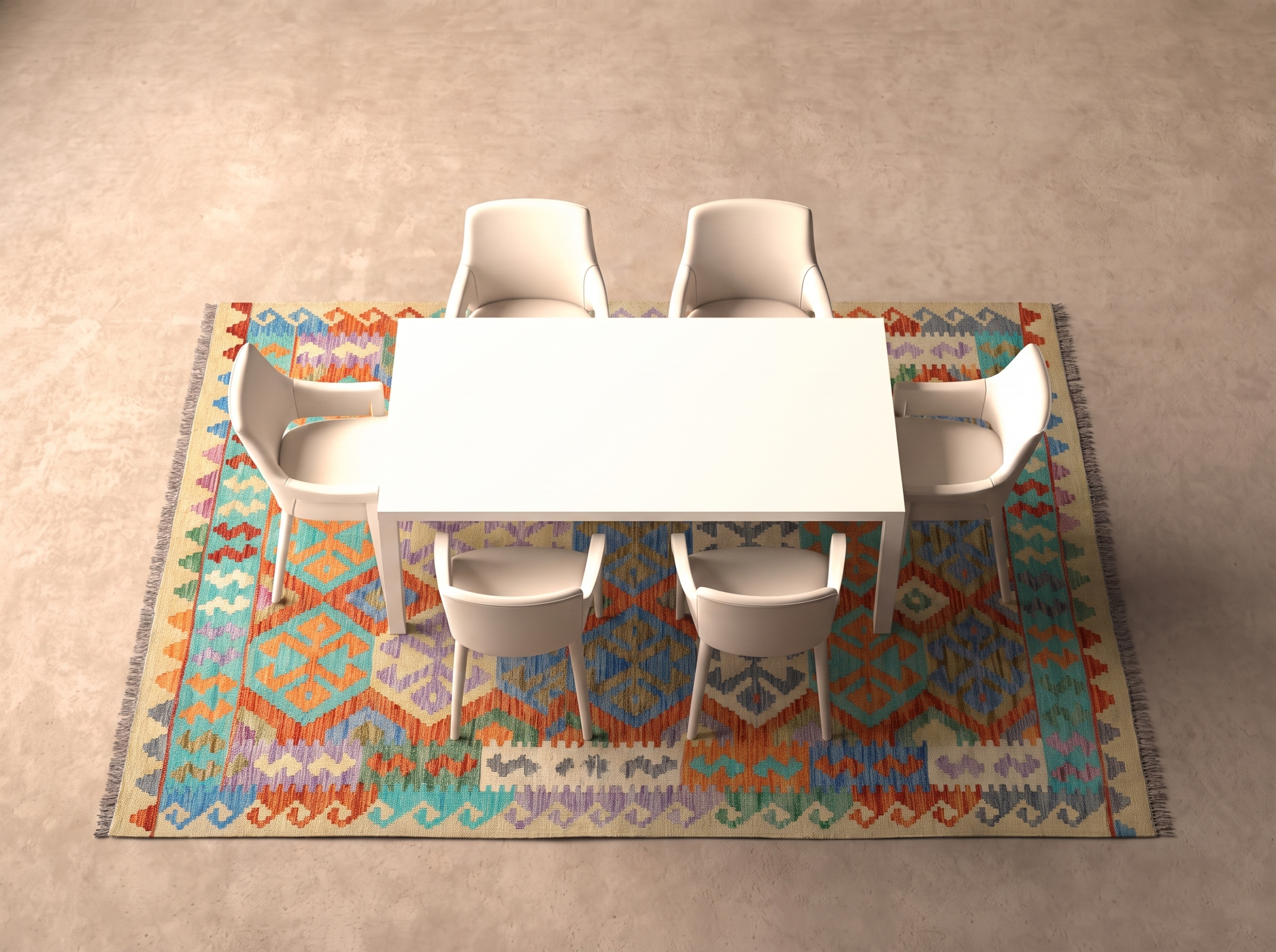 Kelim 203x158 cm i matplatsen