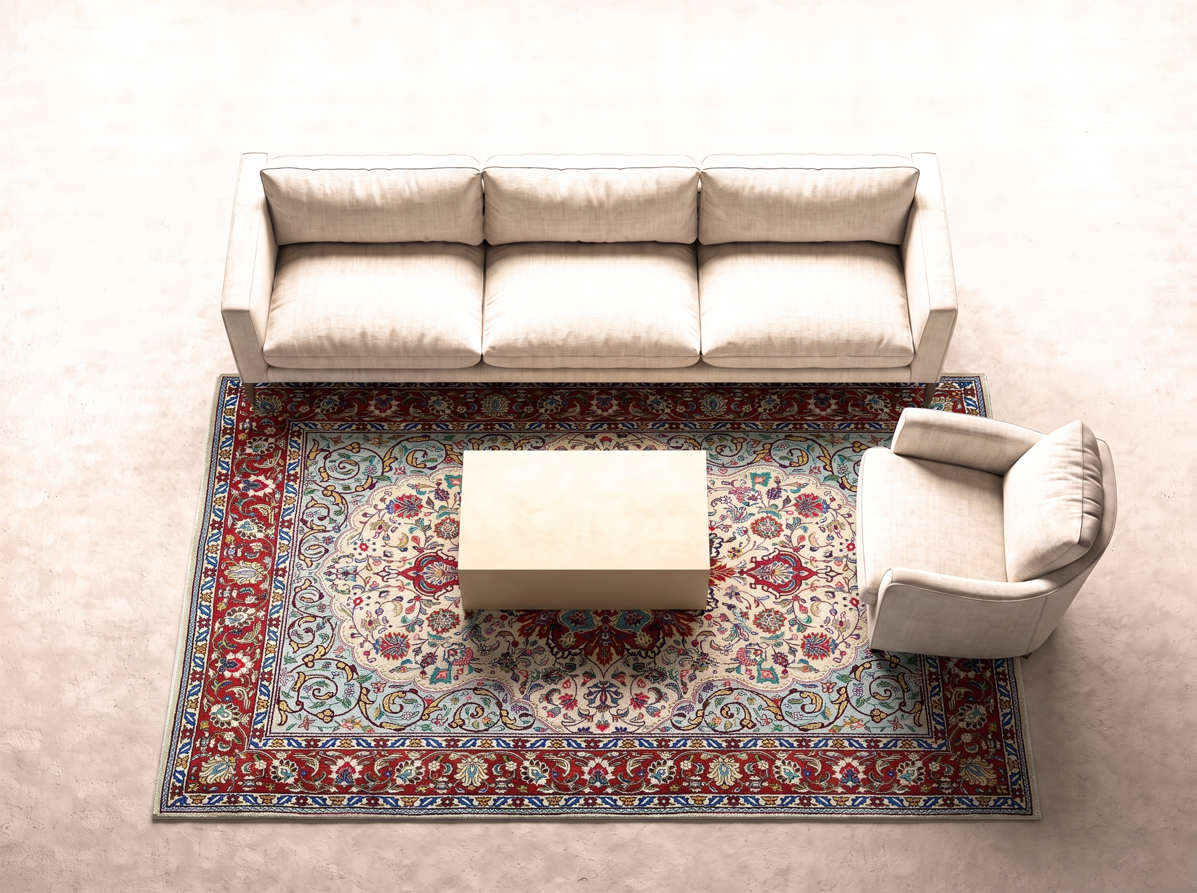 Täbriz 196x150 cm 50 Raj i vardagsrum
