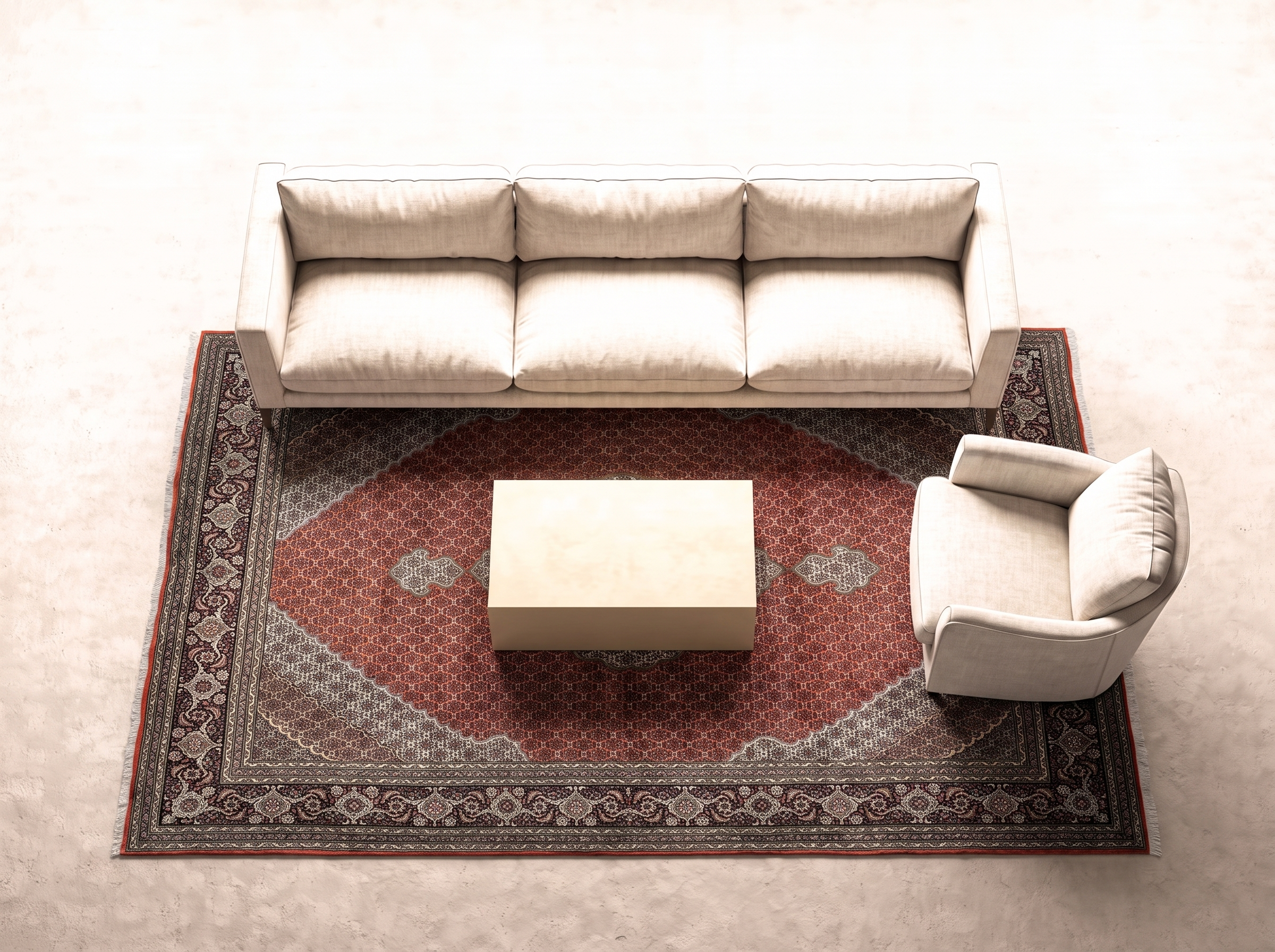 Täbriz 358x254 cm 50 Raj i vardagsrum
