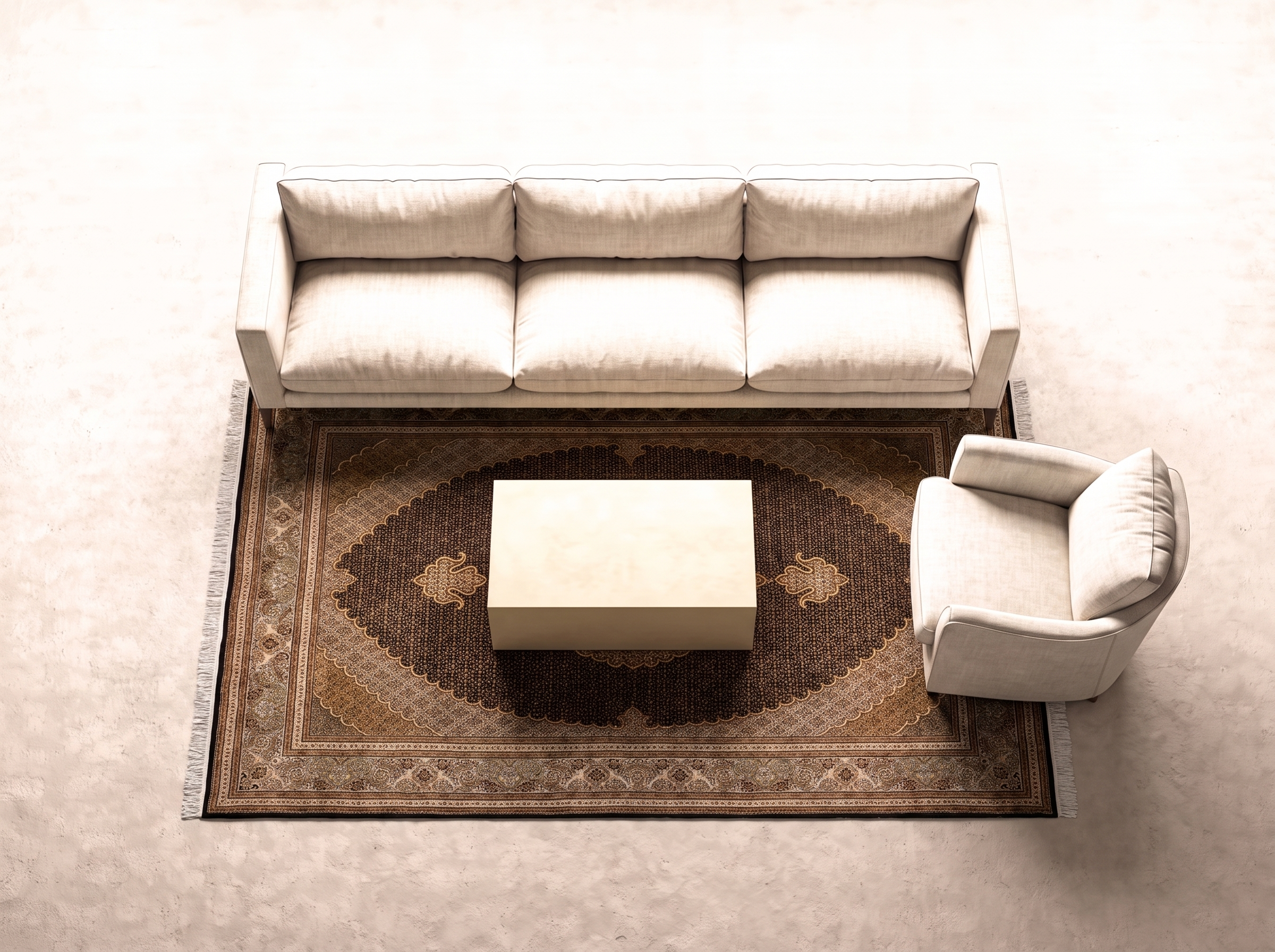 Täbriz 50 Raj 300x197 cm i vardagsrum