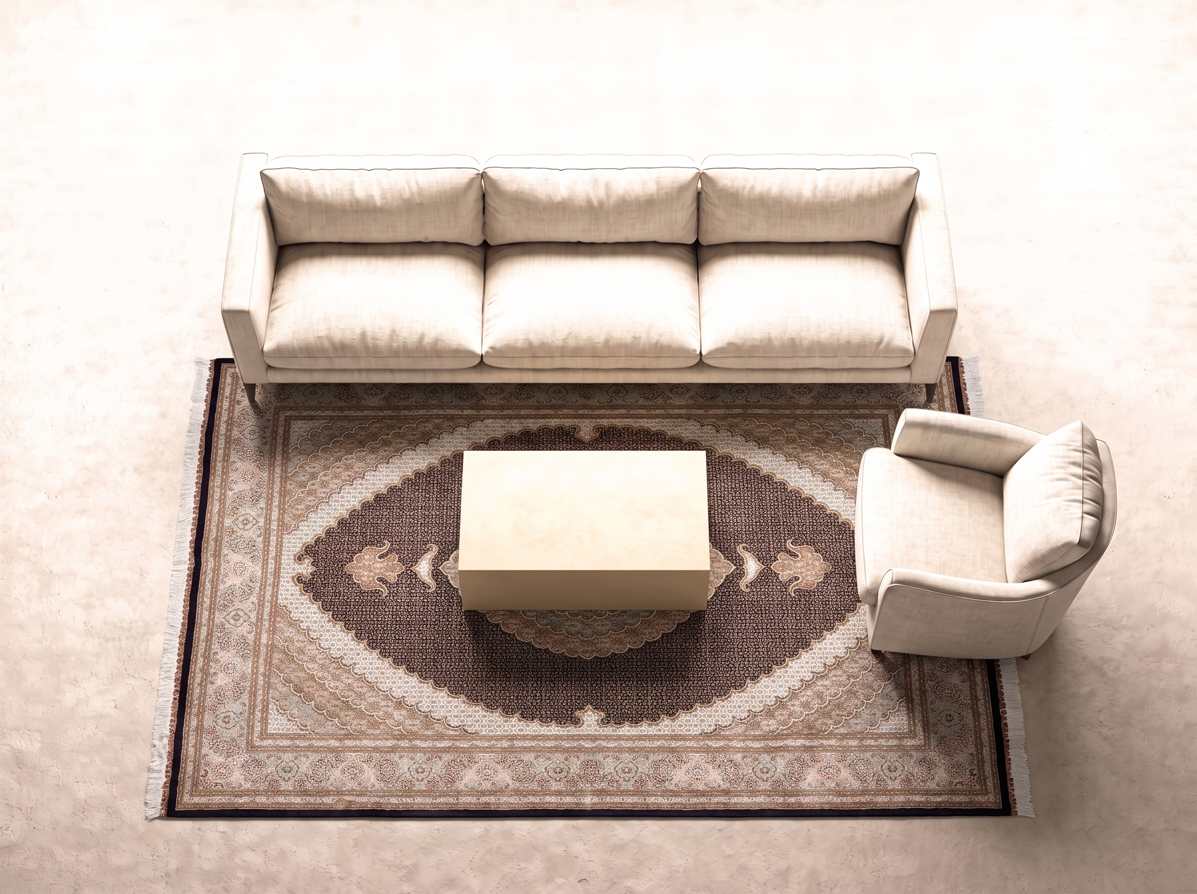 Täbriz 50 Raj 300x197 cm i vardagsrum