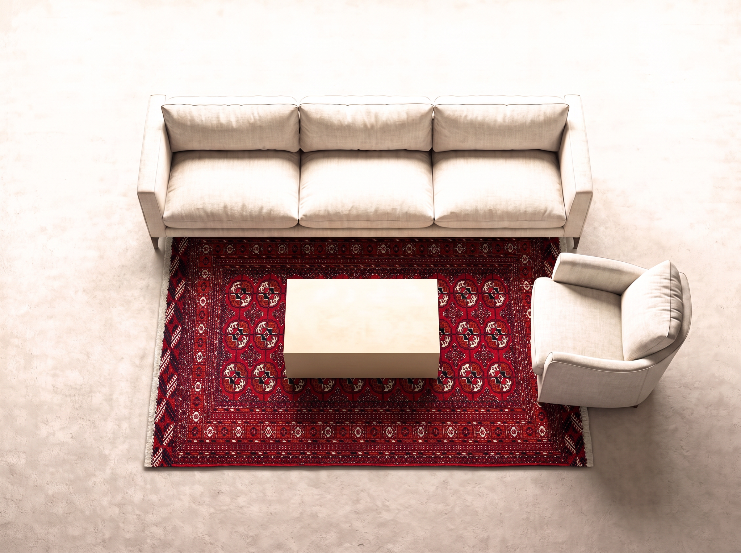 Tekke old 183x133 cm i vardagsrum