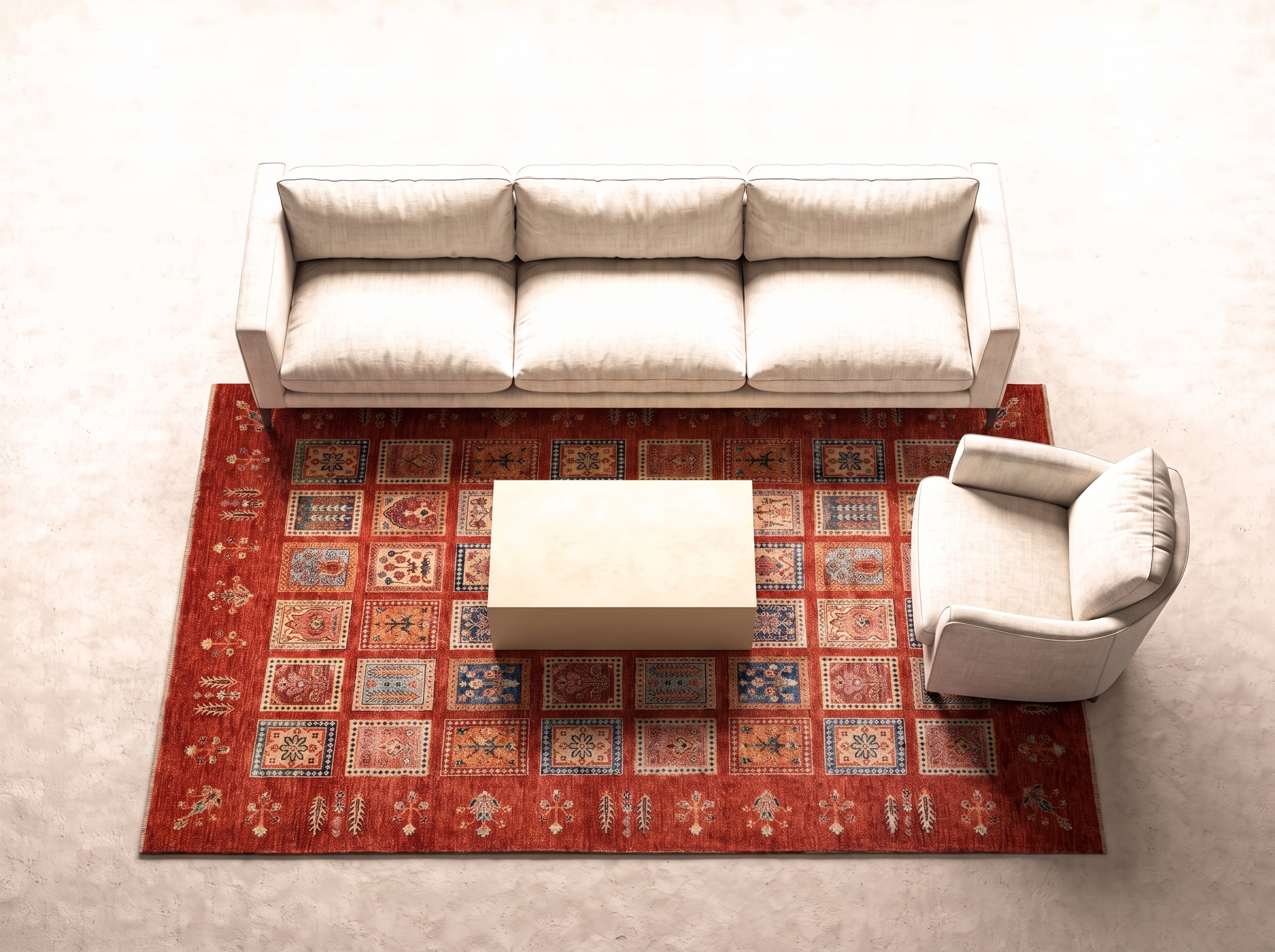 ziglar farahan 238x176 cm i vardagsrum
