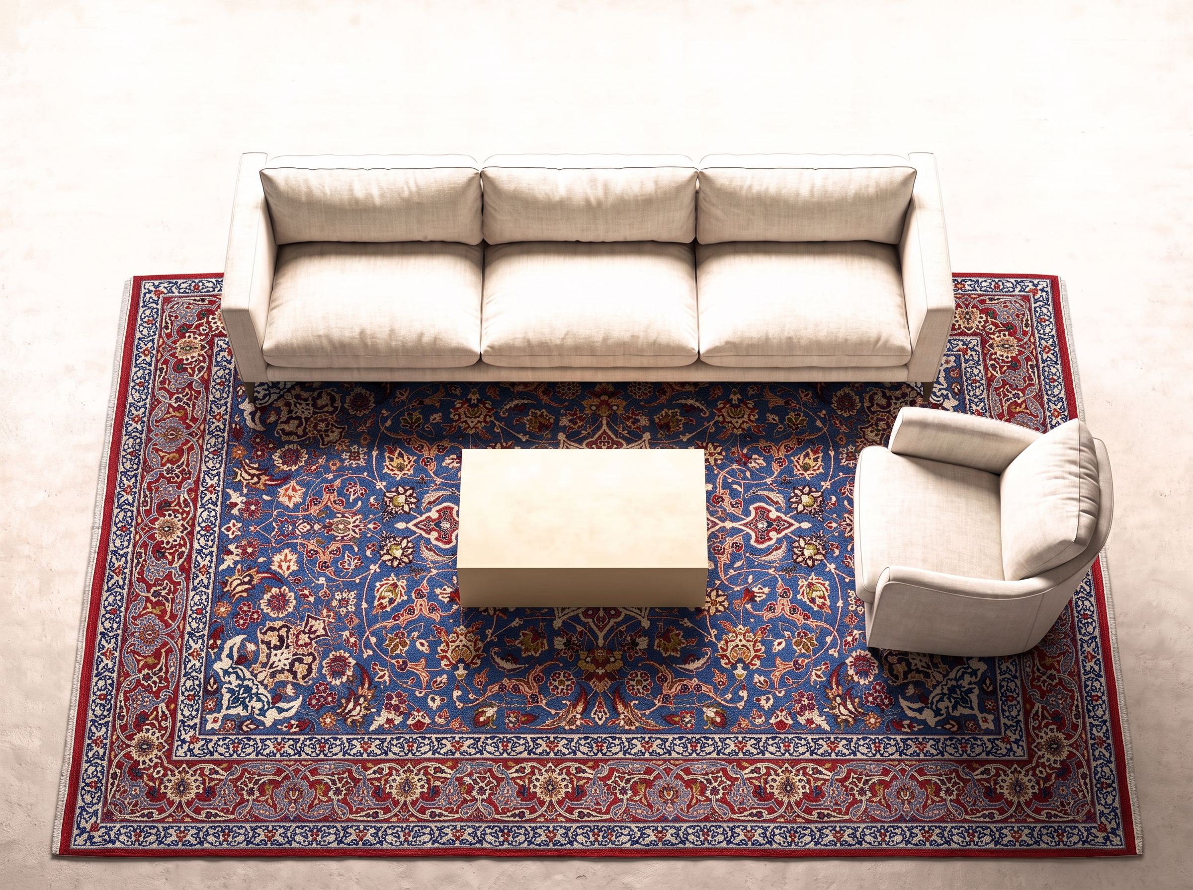Esfahan 172x110 cm i vardagsrum