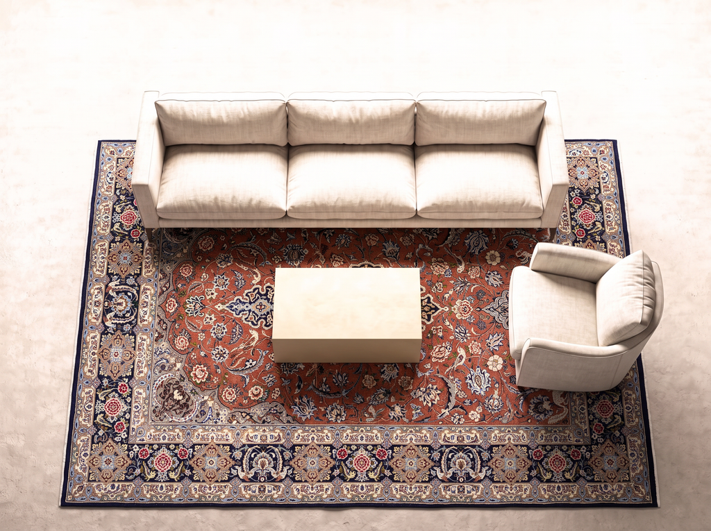 Esfahan 223x143 cm i vardagsrum