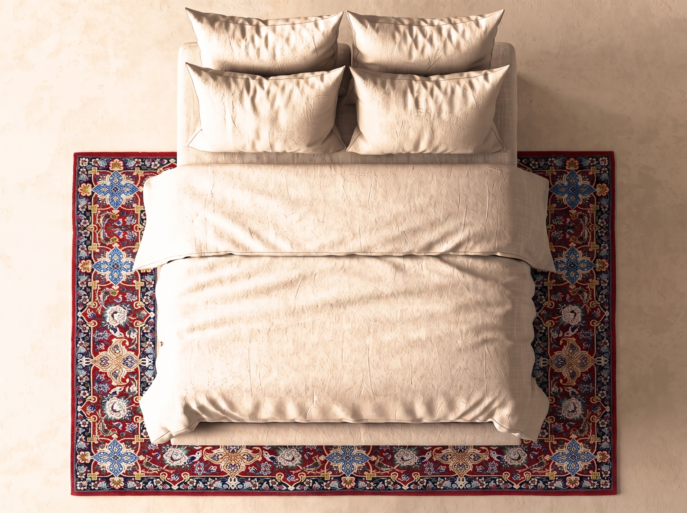 Esfahan 134x132 cm i sovrum