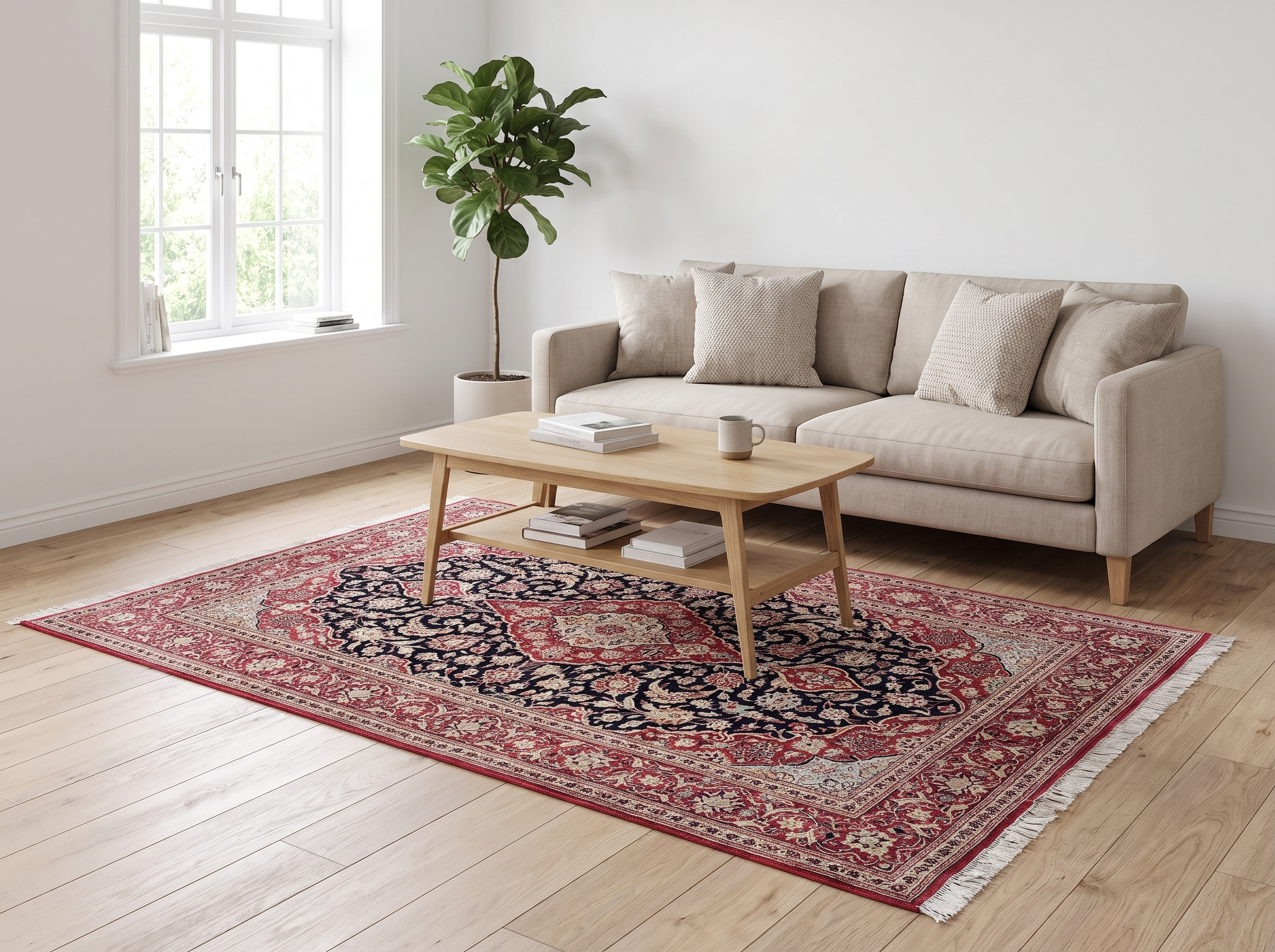 Miljöbild: Kashan silke 160x109 cm