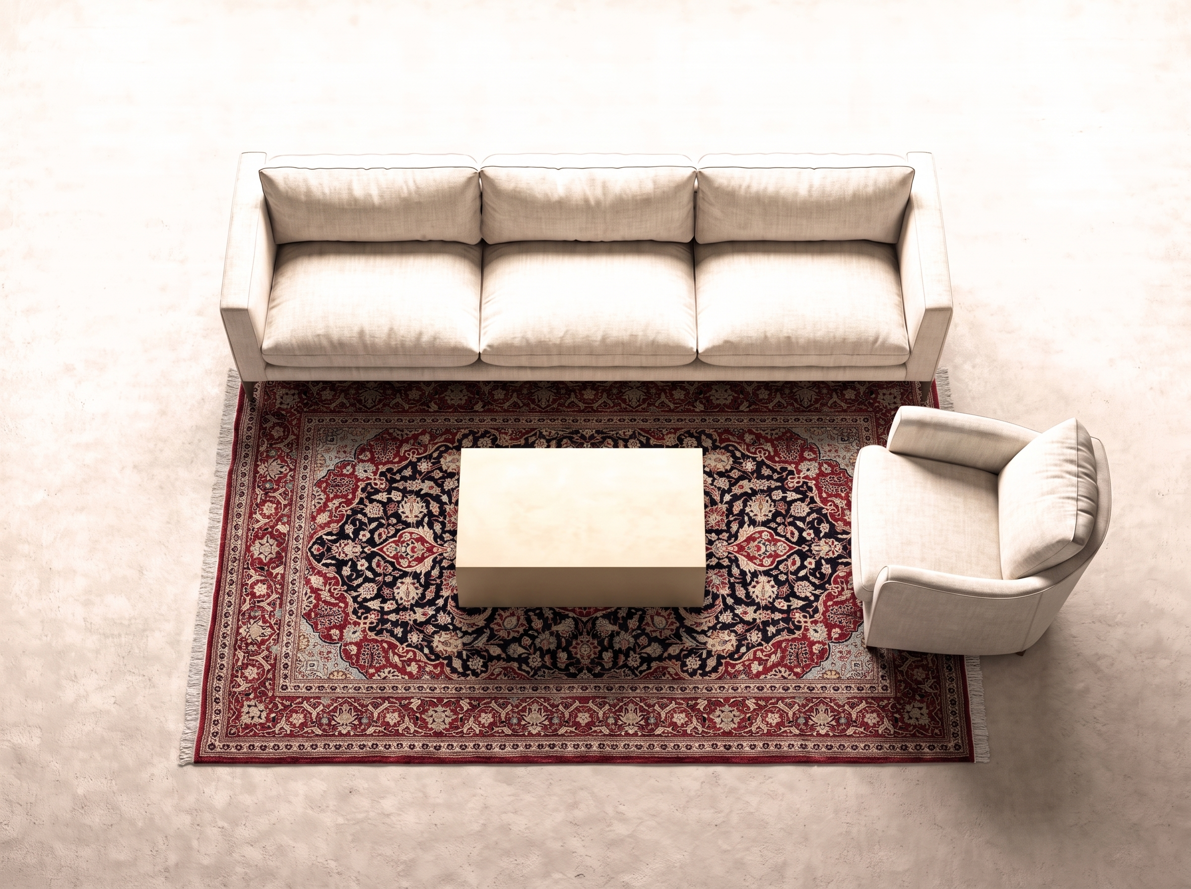 Kashan silke 160x109 cm i vardagsrum