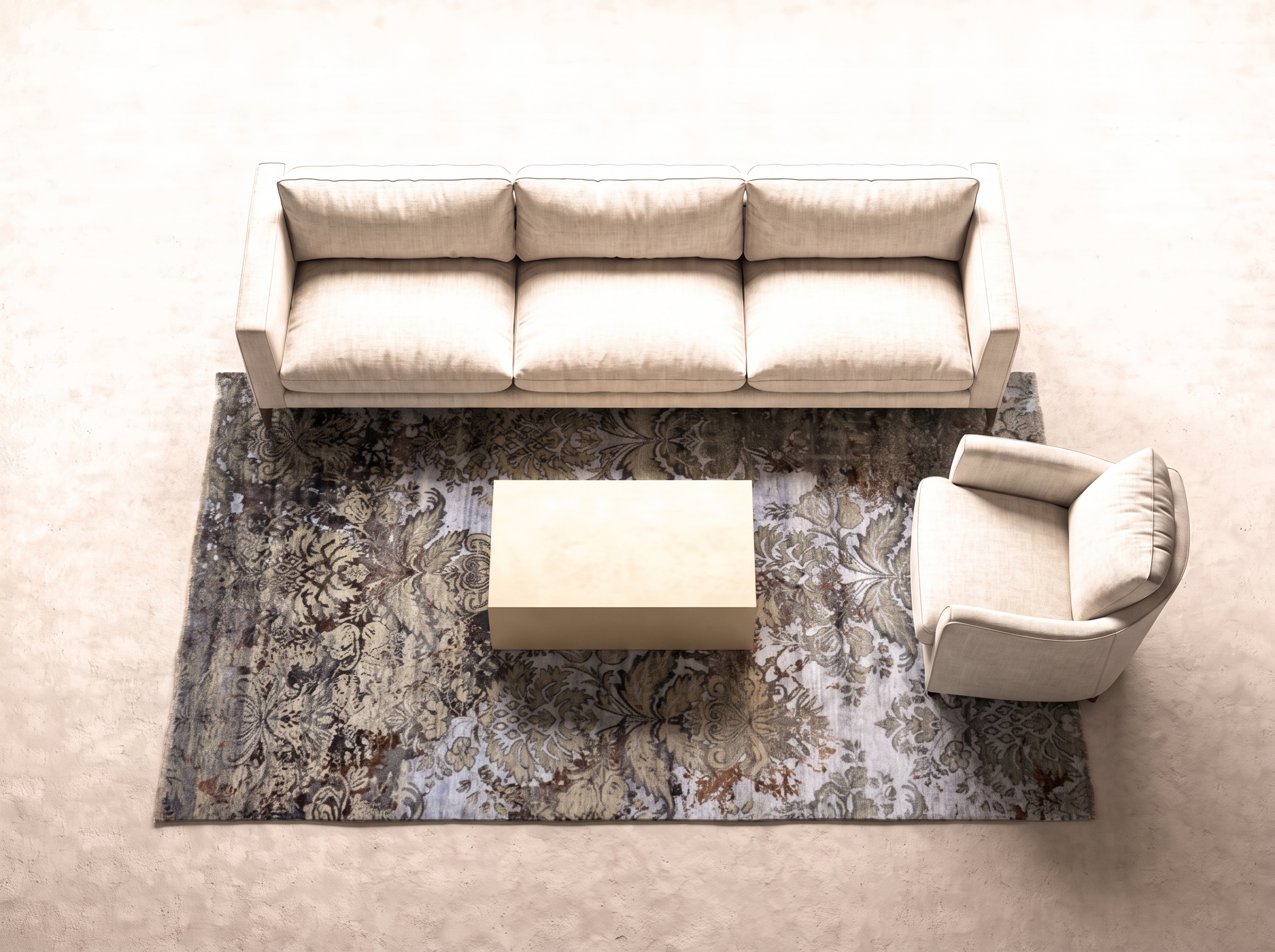 Damask 307x203 cm i vardagsrum