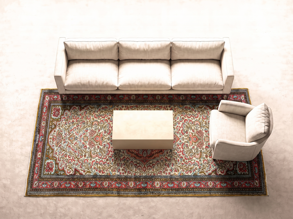 Ghom Silke 180x80 cm i vardagsrum