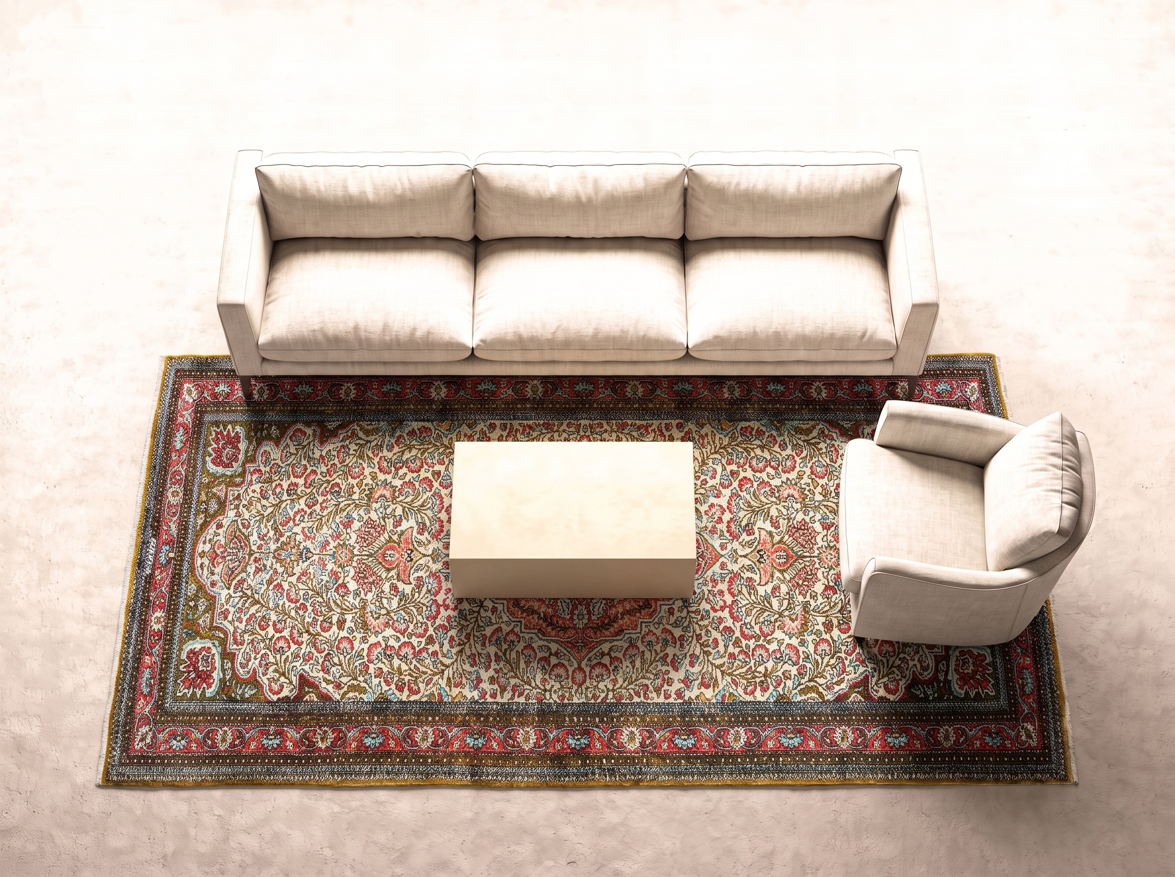 Ghom Silke 180x80 cm i vardagsrum