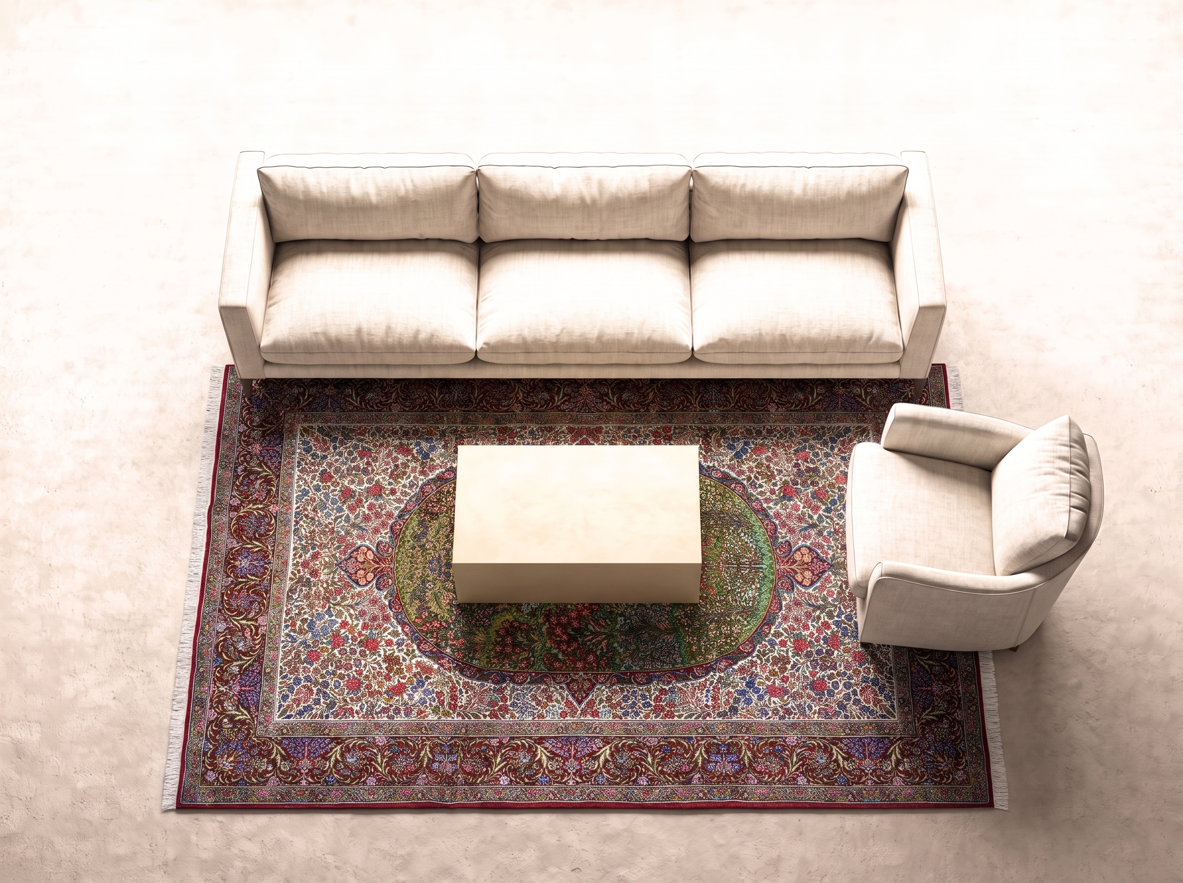 Kerman 272x182 cm i vardagsrum