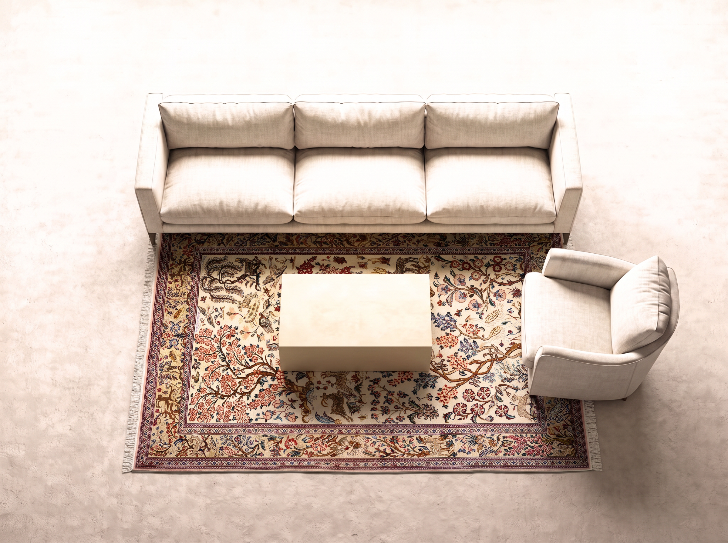 Kashan (Semi Antik) 207x139 cm i vardagsrum