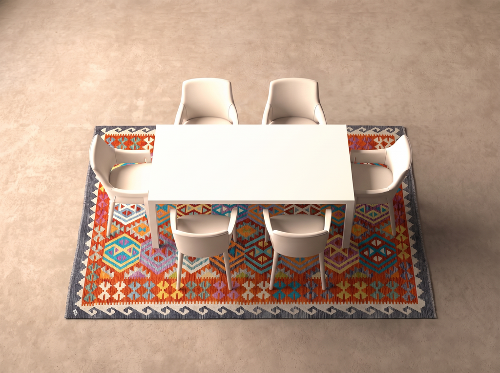 Kelim 246x178 cm i matplatsen