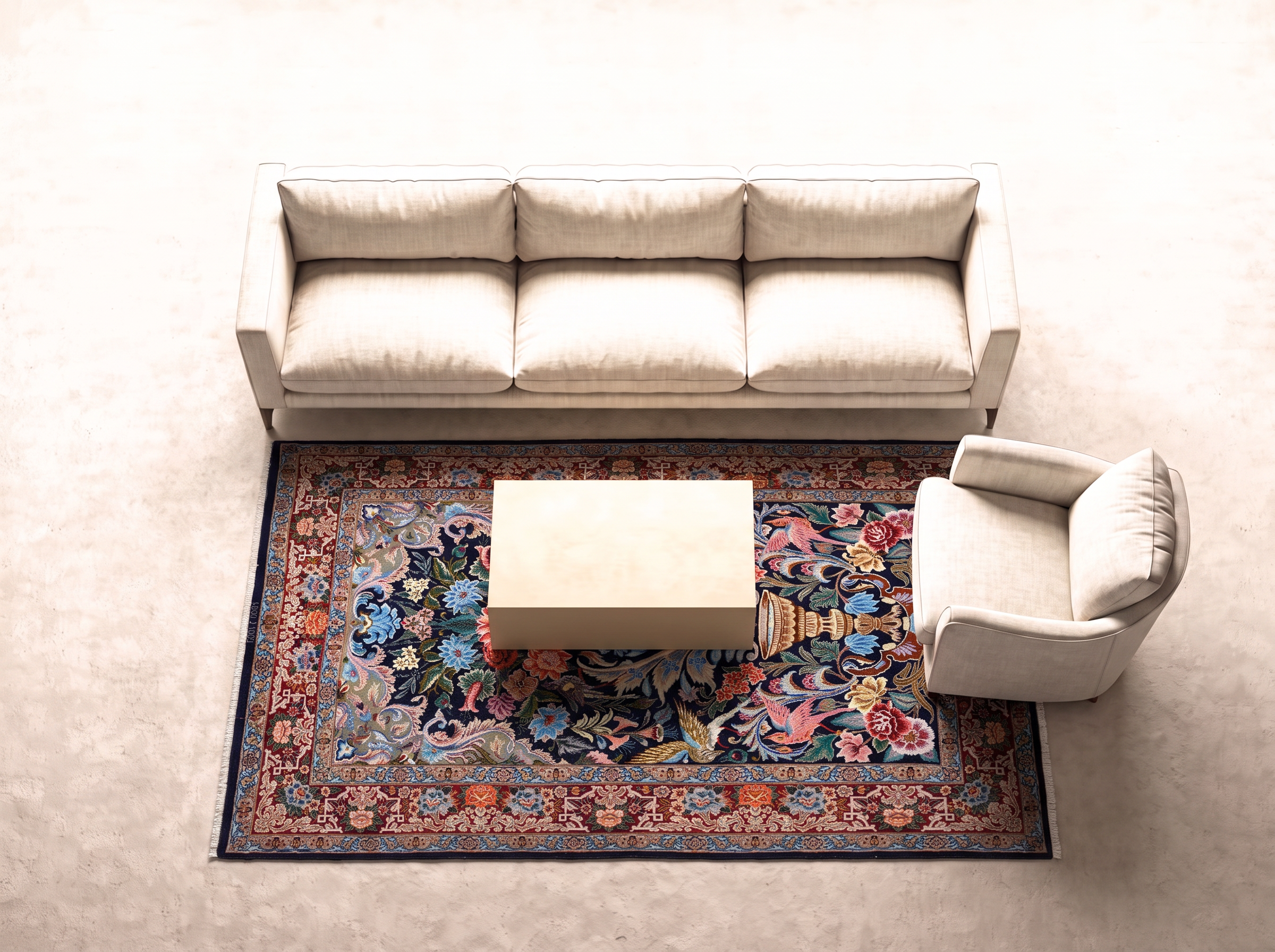 Esfahan 165x108 cm i vardagsrum