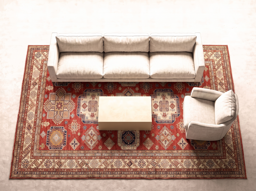 Kazak 467x316 cm i vardagsrum