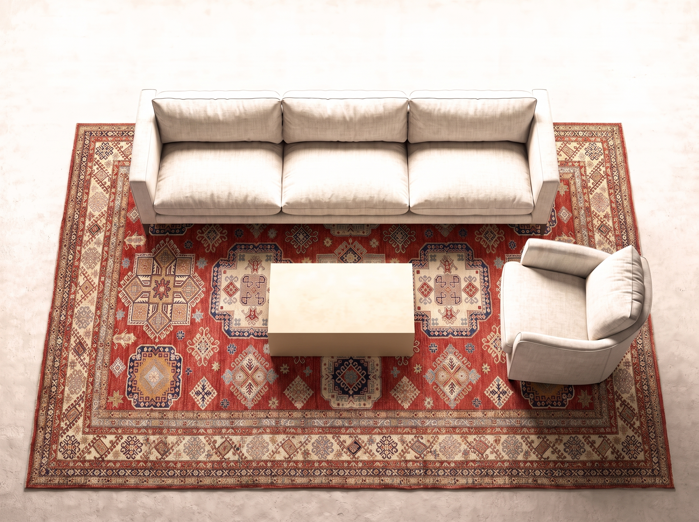 Kazak 467x316 cm i vardagsrum