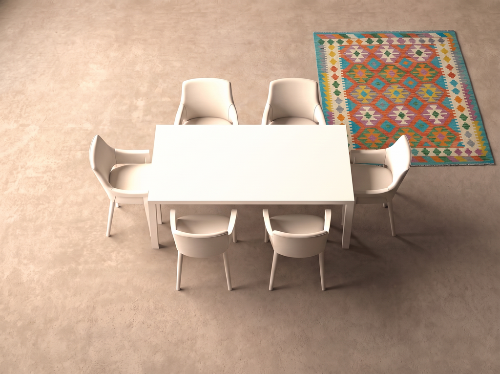 Kelim 194x145 cm i matplatsen