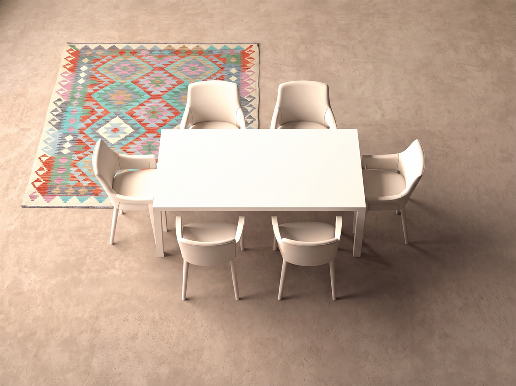 Kelim 204x149 cm i matplatsen