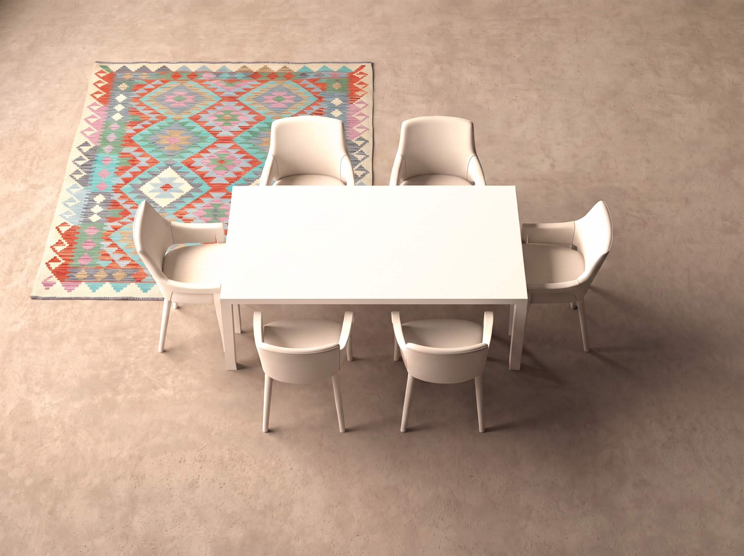 Kelim 204x149 cm i matplatsen