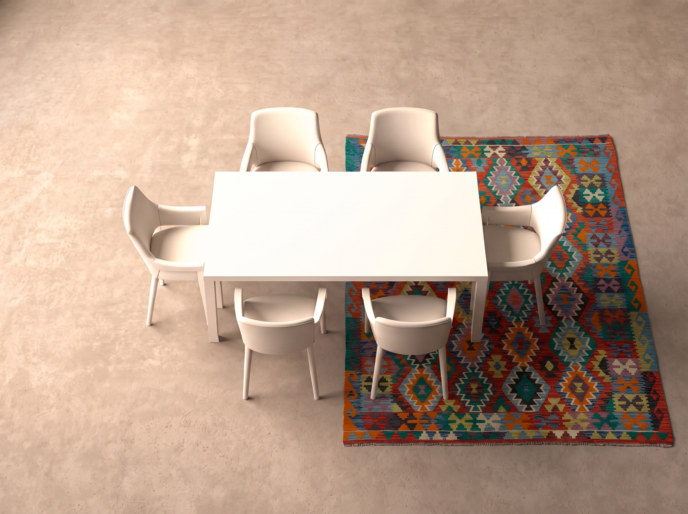 Kelim 231x190 cm i matplatsen