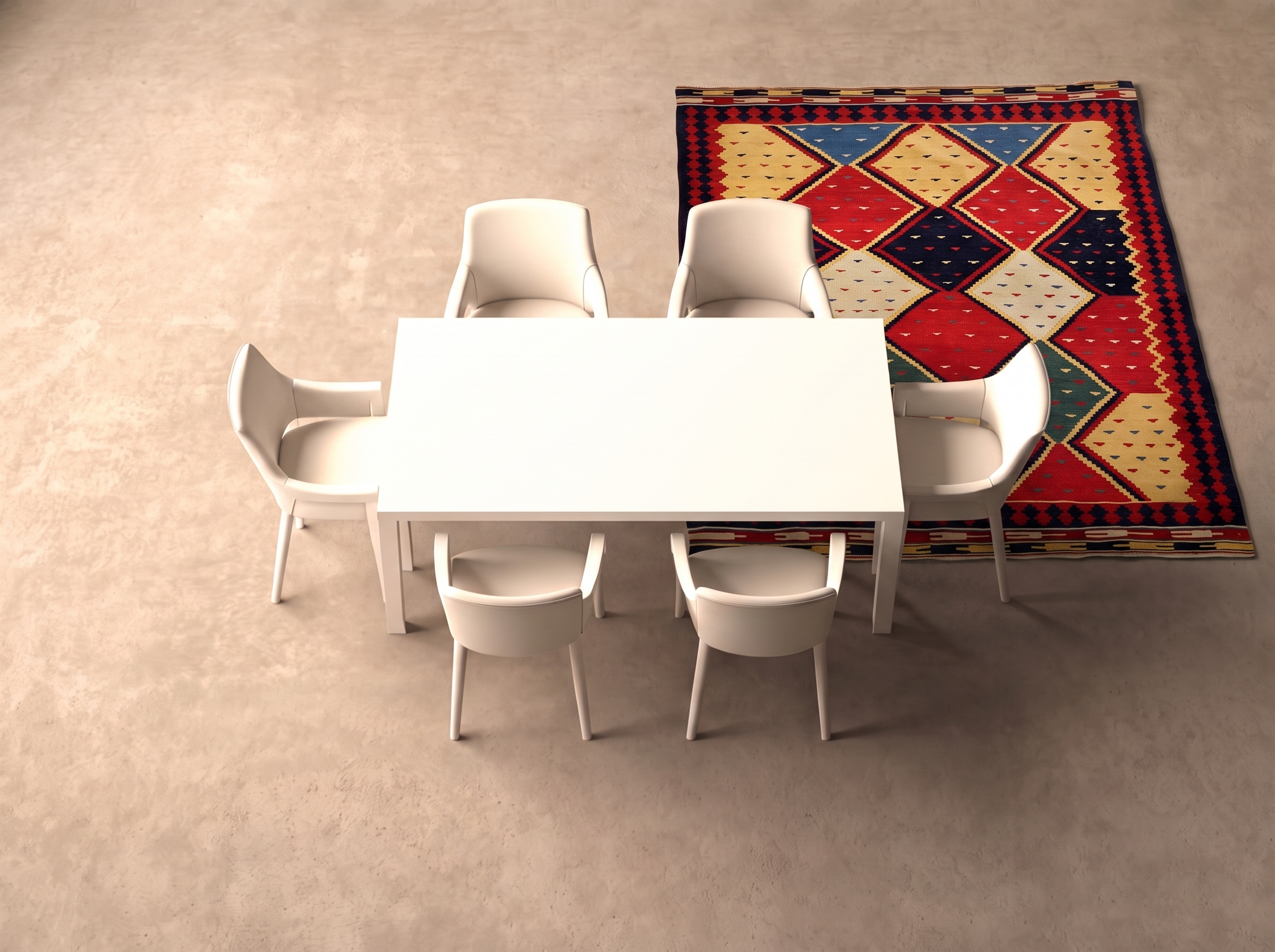 Kelim 237x167 cm i matplatsen