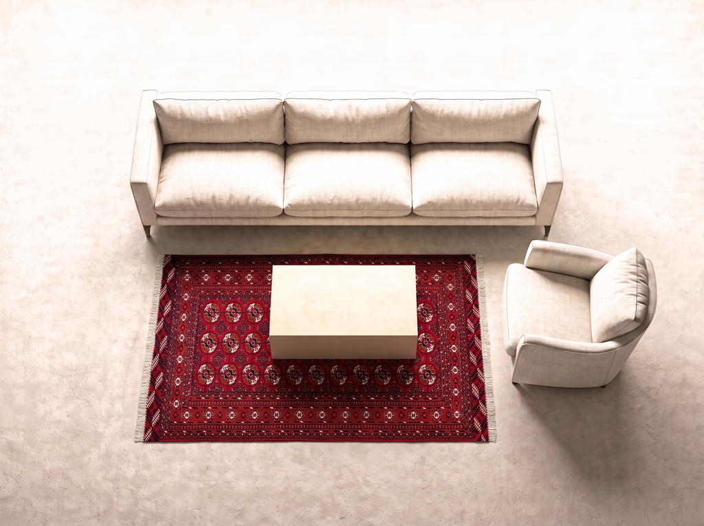 Tekke old 183x133 cm i vardagsrum