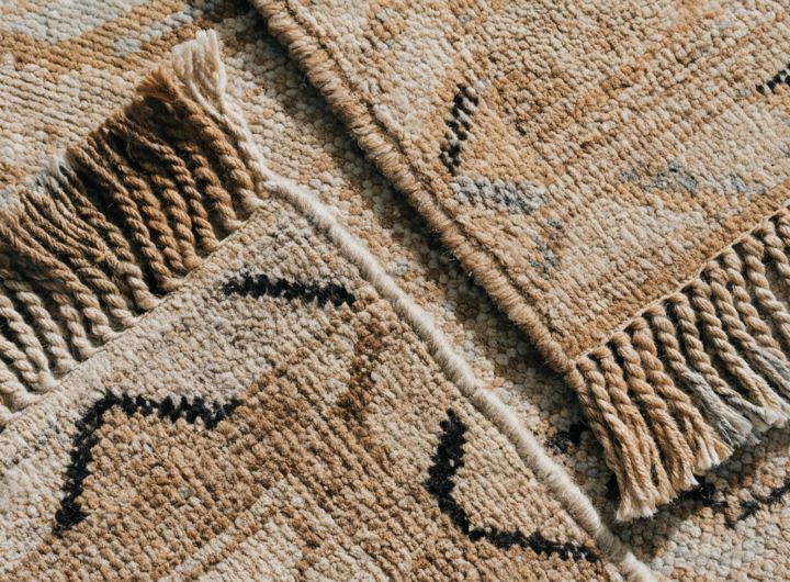 Beige mattor, närbild på textur