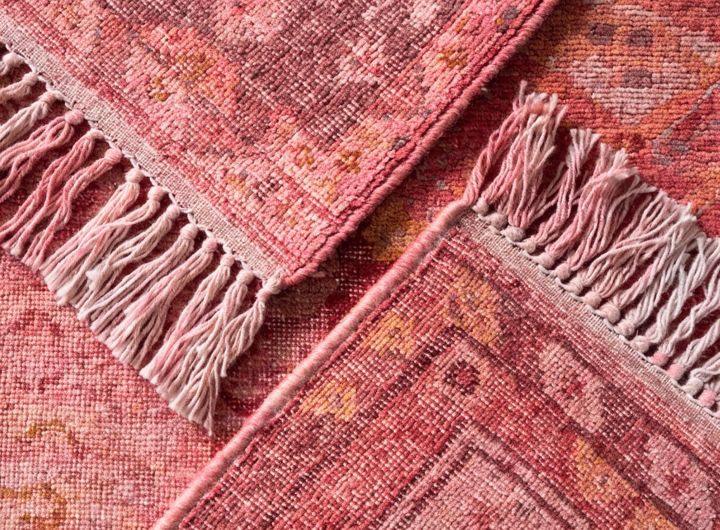 Rosa mattor, närbild på textur